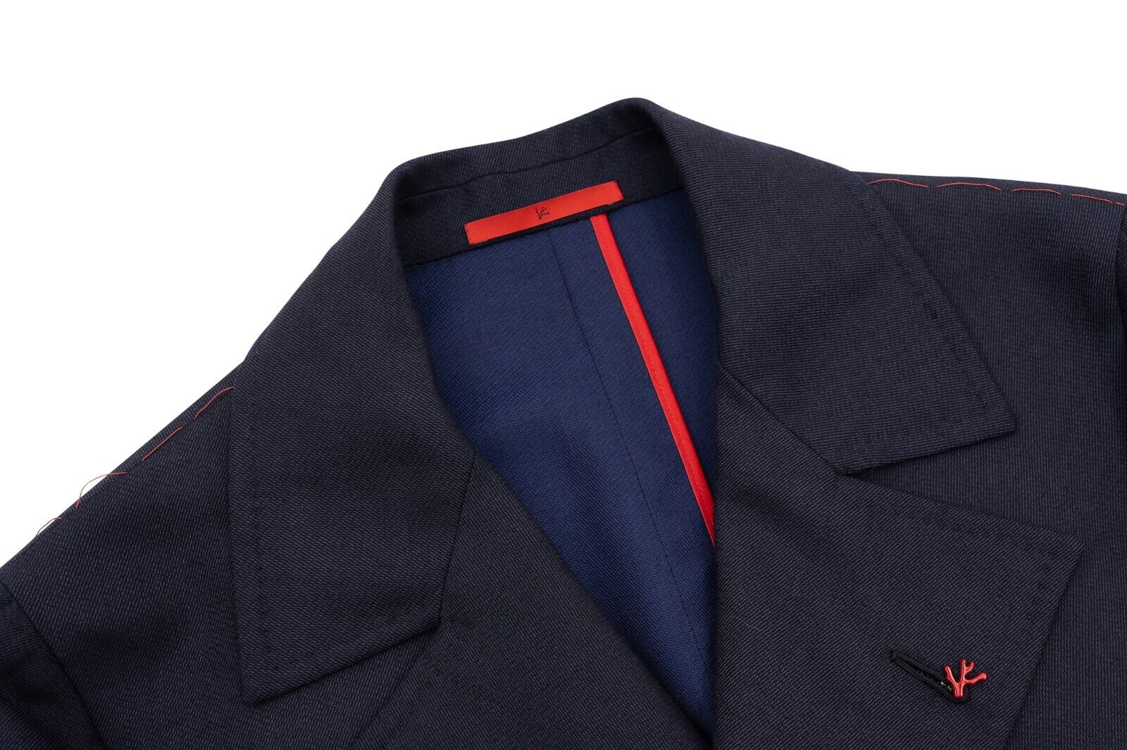 $6200 ISAIA NAPOLI Sartorial Peacoat Coat Blue Navy Cashmere Blend
