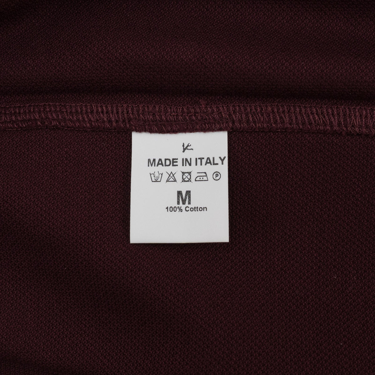 575$ ISAIA NAPOLI Burgundy Short Sleeve Polo 100% Cotton Size M - Made in Italy
