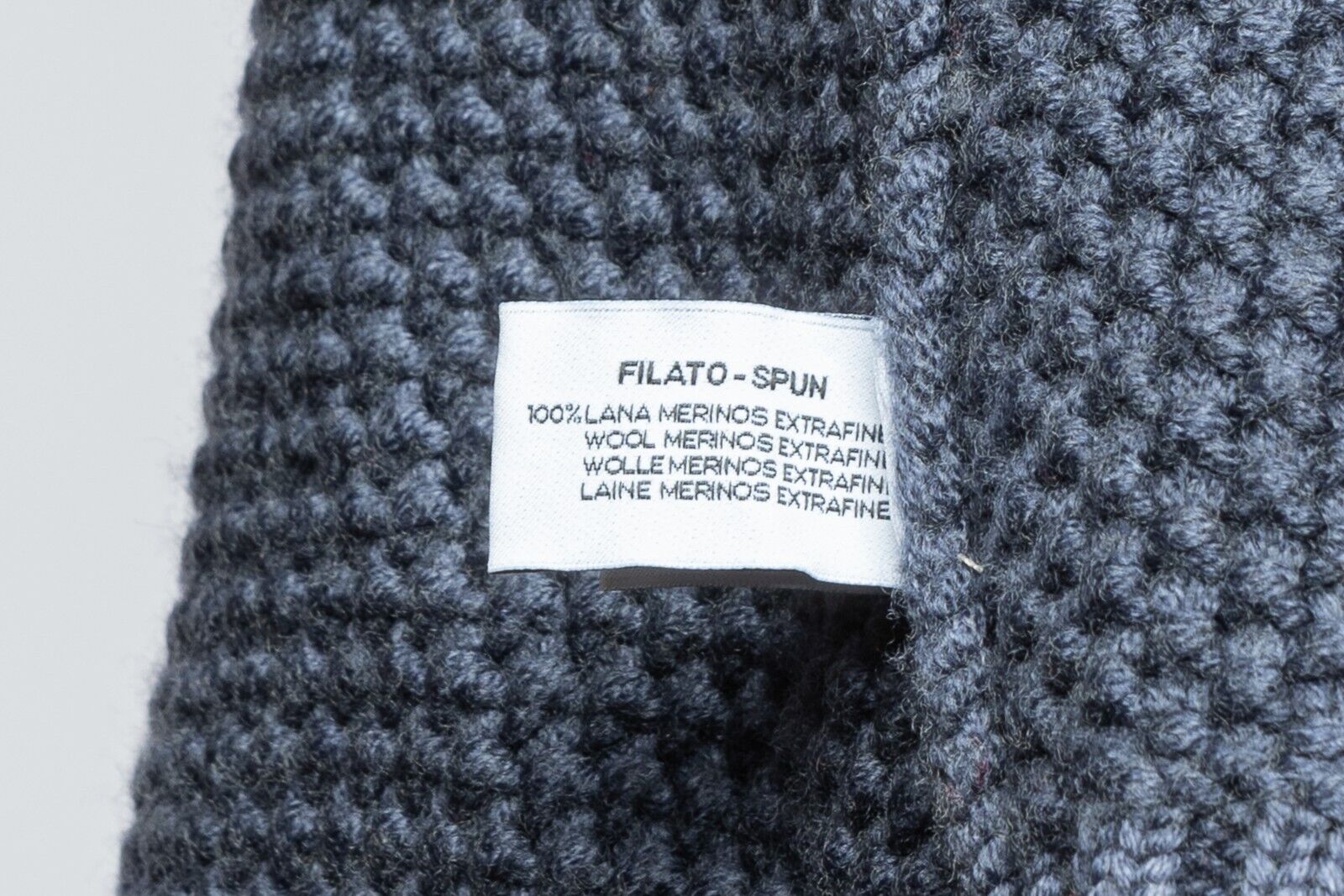 450$ DELLA CIANA CASHMERE Thick Sweater Ribbed Turtleneck Merinos Wool Blue Dyed