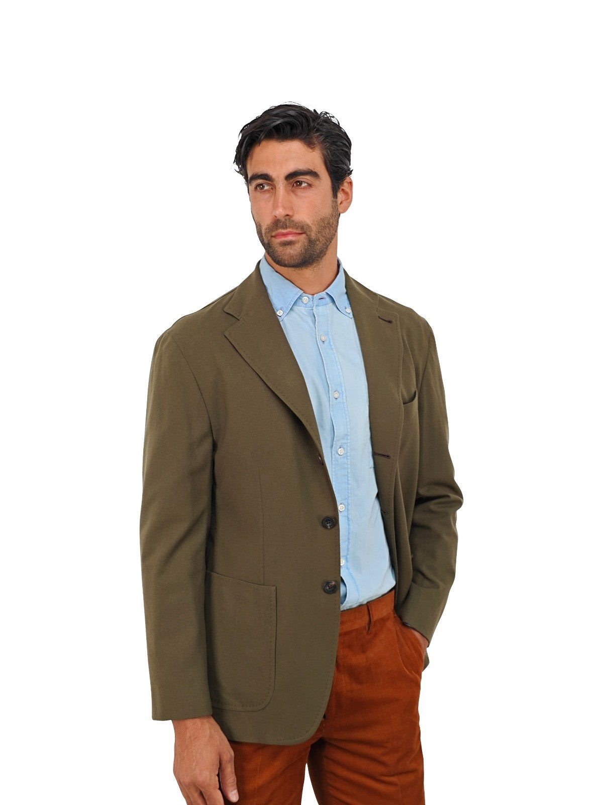 $1950 RUBINACCI NAPOLI Dark Green Jacket Sport Coat Cashmere Wool 42 US 52 EU