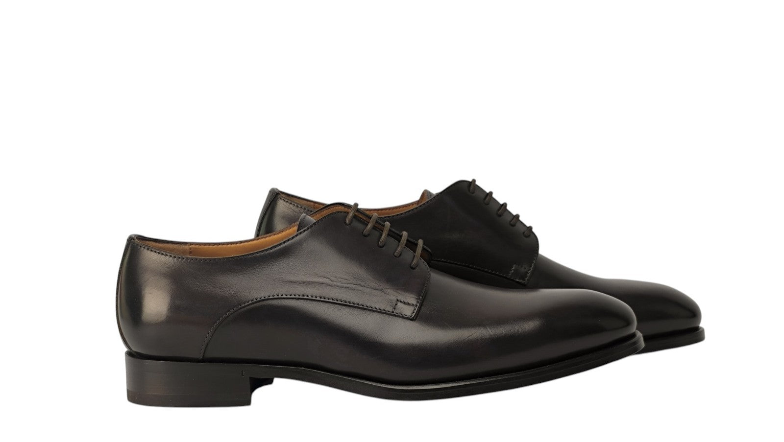 1350$ TESTONI Derby Shoes Antique Lux Calf Cigar 8 UK / 9 US / 42 IT