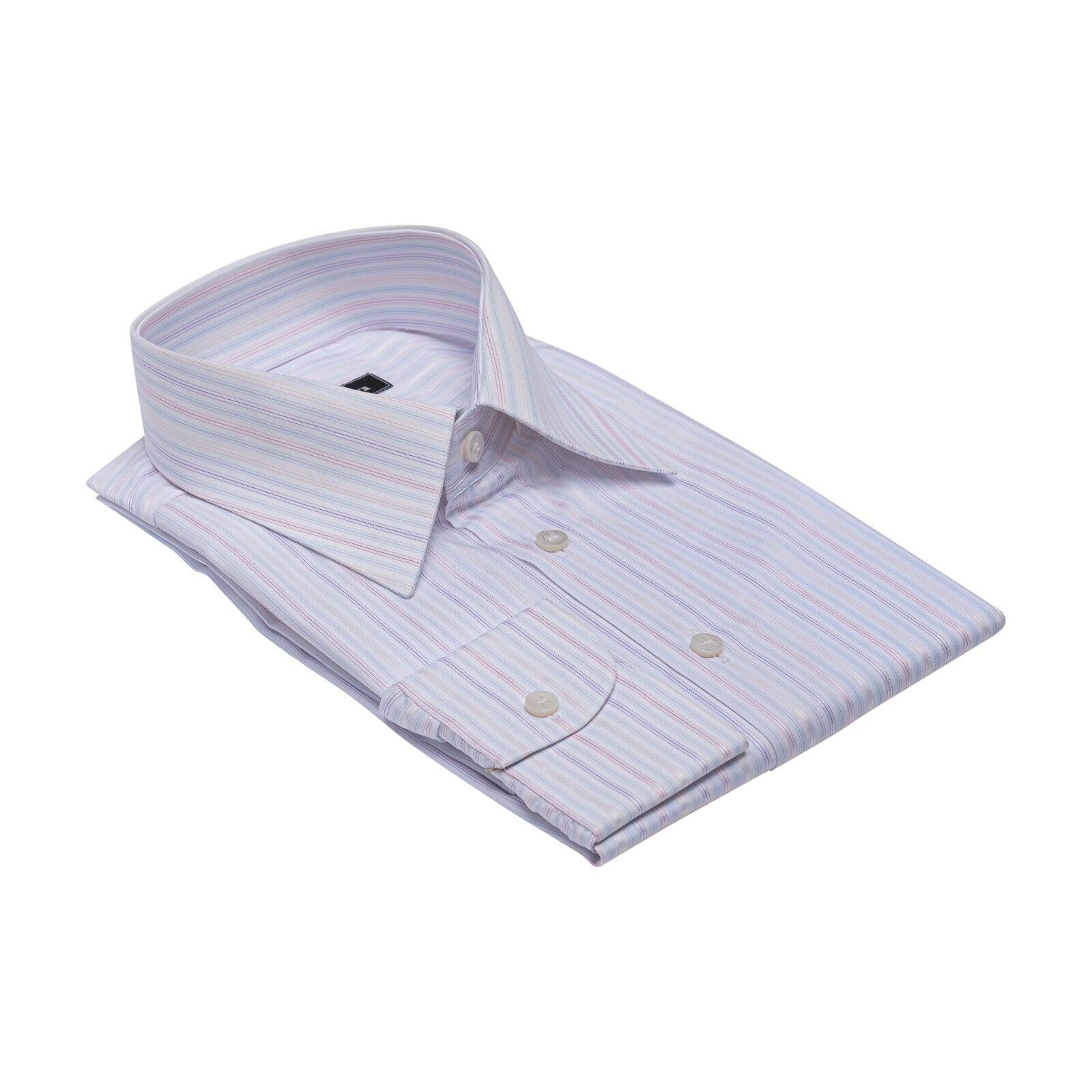 690$ ITALIAN LUXURY GERLIN Shirt Striped White Cotton 16 - 41 - 2O BIJAN