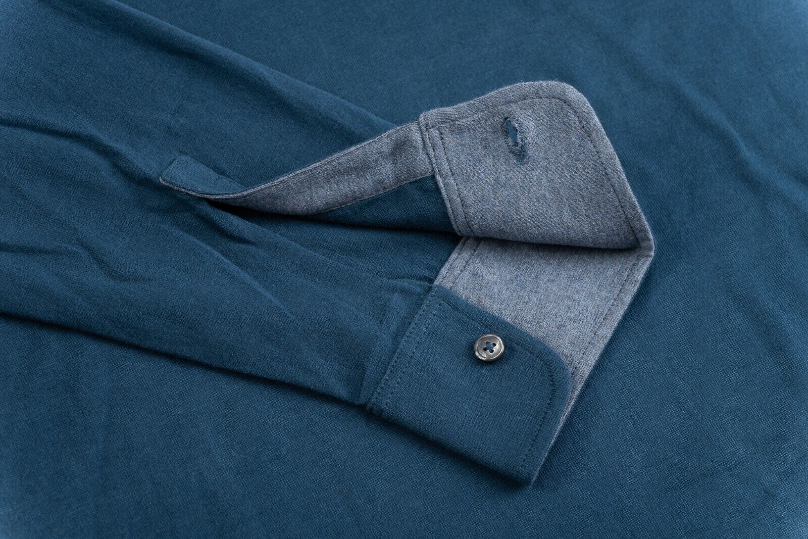 Luxury Knitwear FIORONI CASHMERE by Attolini Polo Blue Pure Cashmere 40 US 50 EU