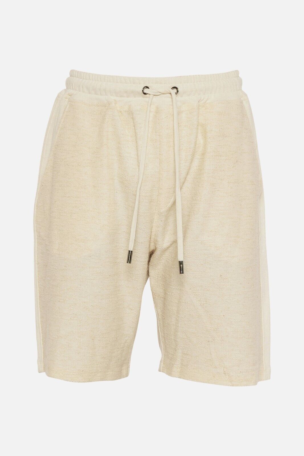 750$ ISAIA NAPOLI Ivory Drawstring Short Pant Cotton / Linen / Hemp Size XL