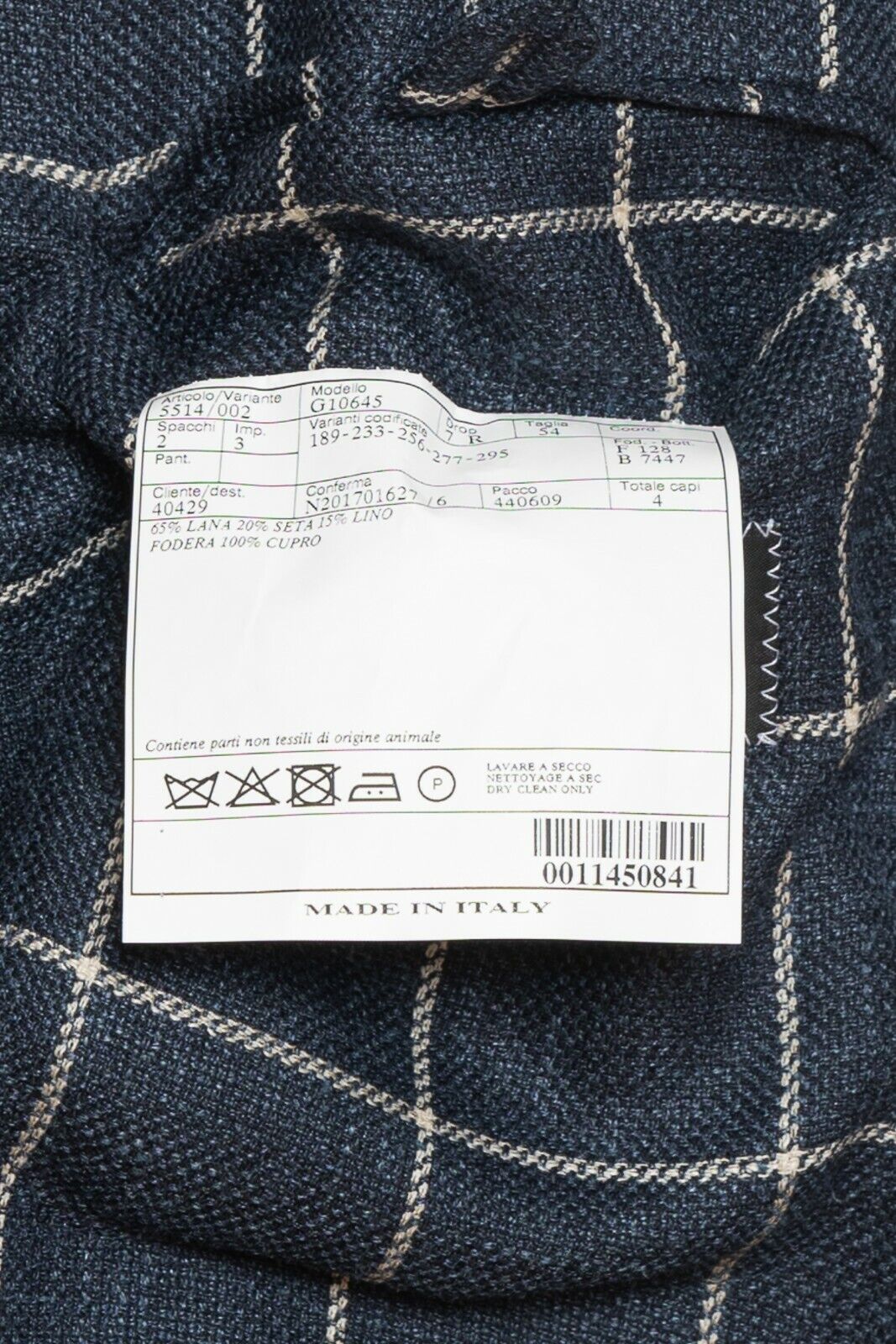 2200$ BELVEST Jacket Blue Checks Wool Silk Linen Drop 7 JACKETINTHEBOX Edition