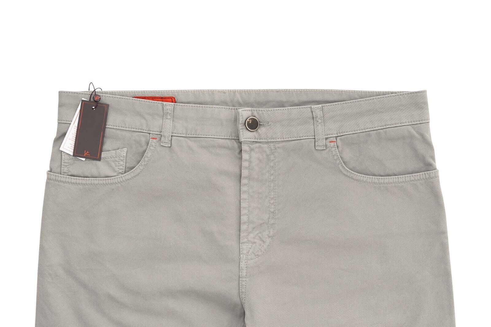 690$ ISAIA NAPOLI Gray Denim Jeans Trousers Pant Cotton 36 US / 52 EU Regular