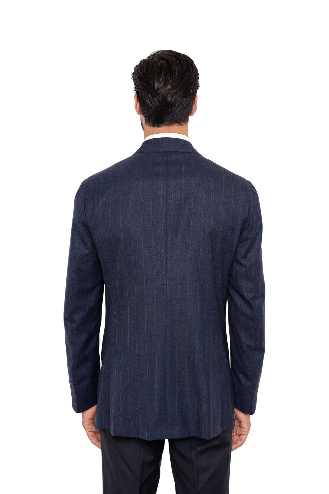 $4800 ISAIA NAPOLI Striped Blue Sport Coat Fine Brushed Wool 42 US / 52 EU 8R