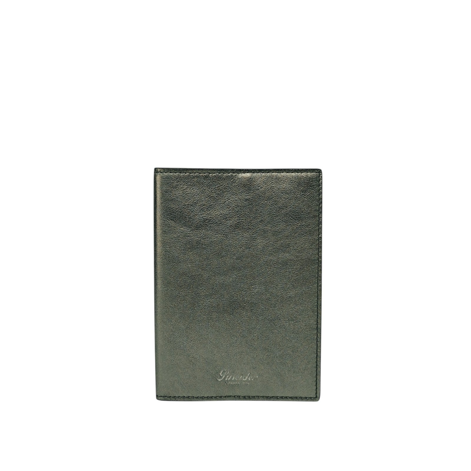 220$ PINEIDER FIRENZE 1774 "Metro Smooth" Passport Holder Calf Laminated Silver