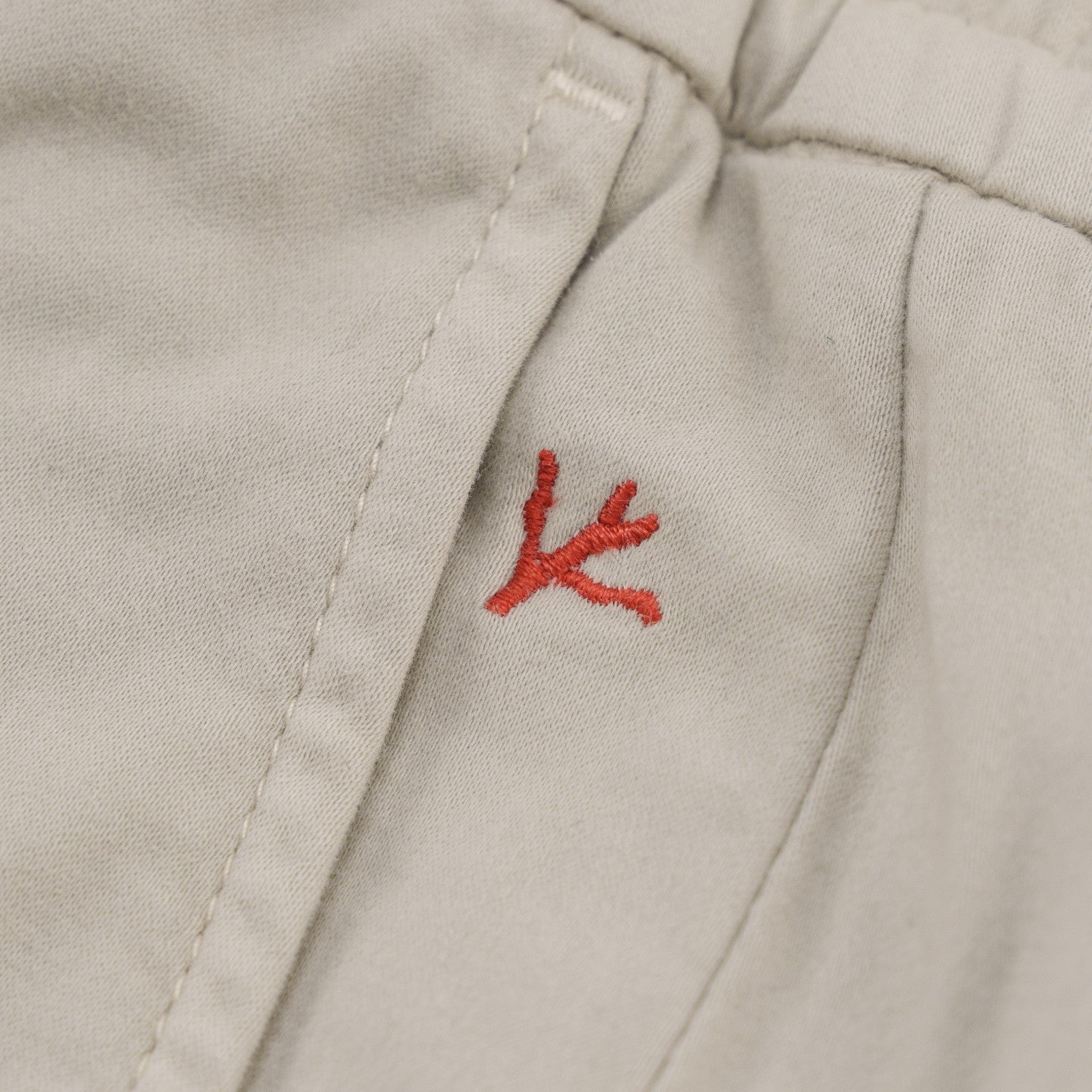 1250$ ISAIA "Comfort Project" Ivory Drawstring Pant Cotton Cashmere Tapered Fit