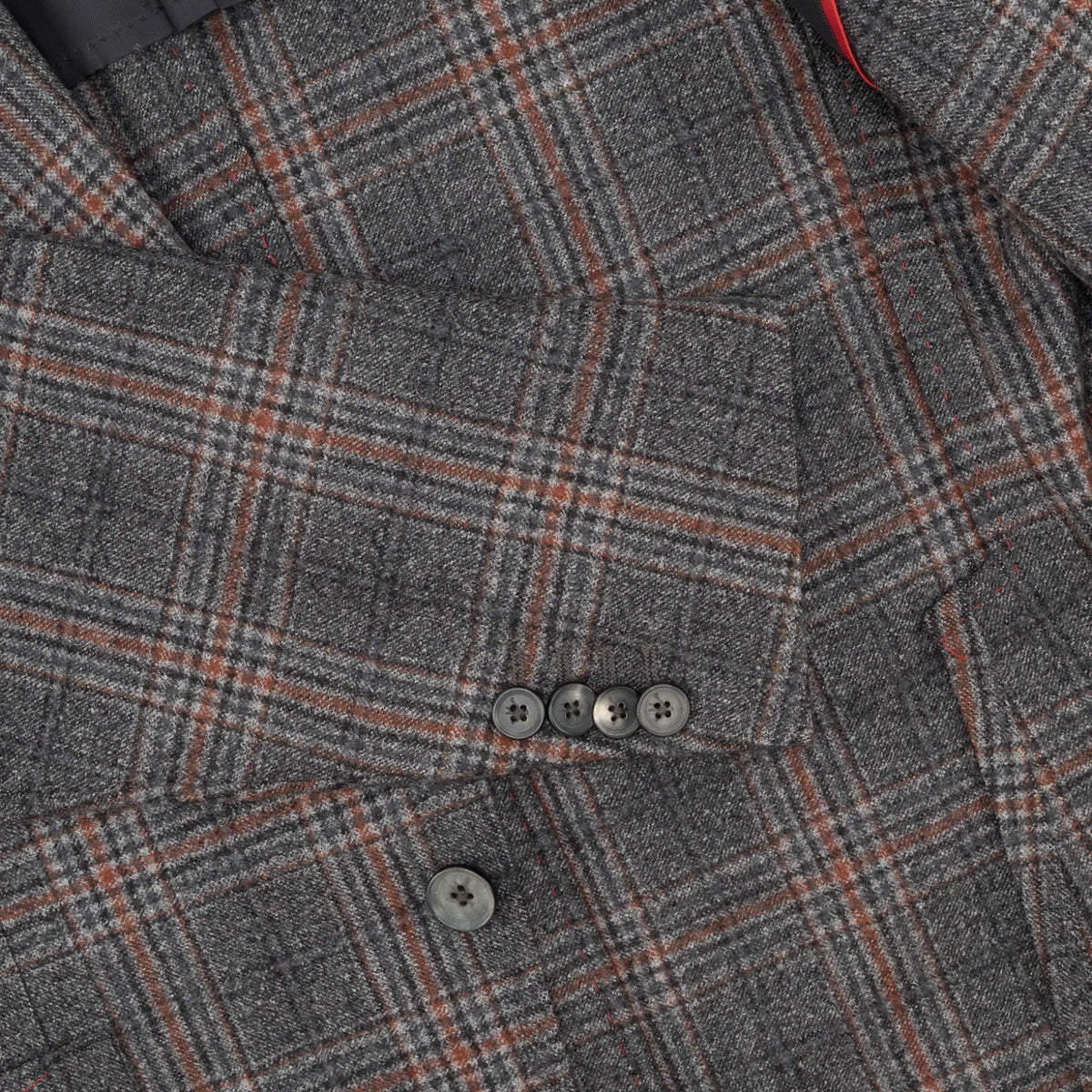 $6750 ISAIA "Domenico" Gray Hand-Sewn Suit Flannel Wool 38 US / 48 EU 8R
