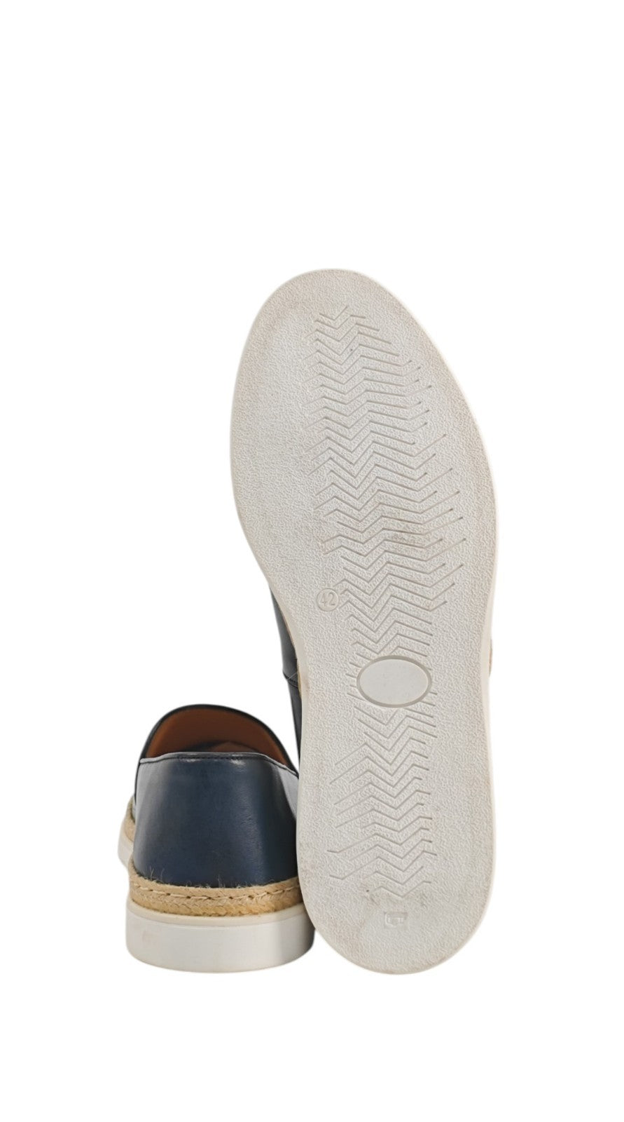 700$ TESTONI Espadrillas Shoes Antique Lux Calf Blue Indigo 8 UK / 9 US / 42 IT