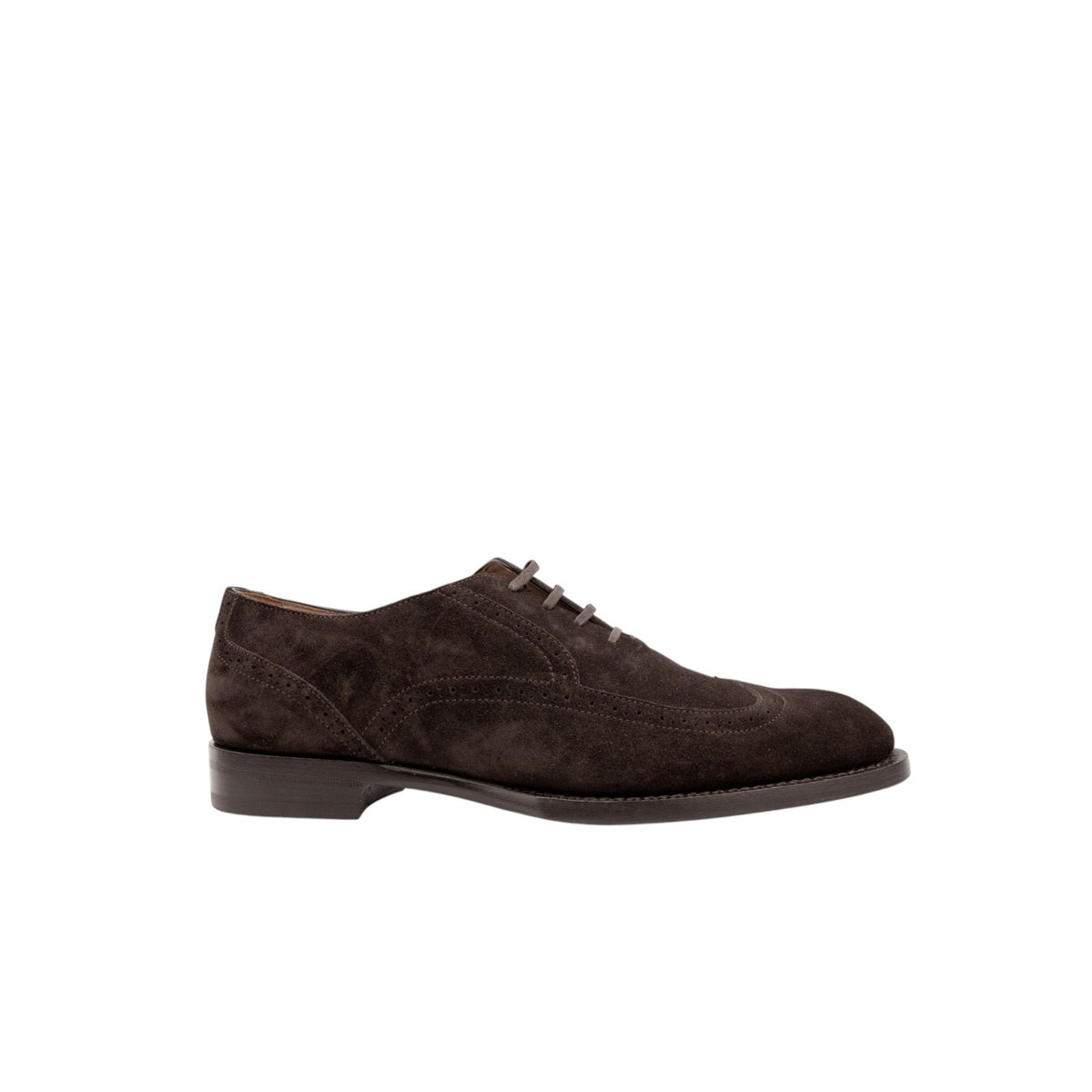 ISAIA NAPOLI Brown Suede Wingtip Brogue Oxford Shoes 10 UK / 11 US / 44 IT