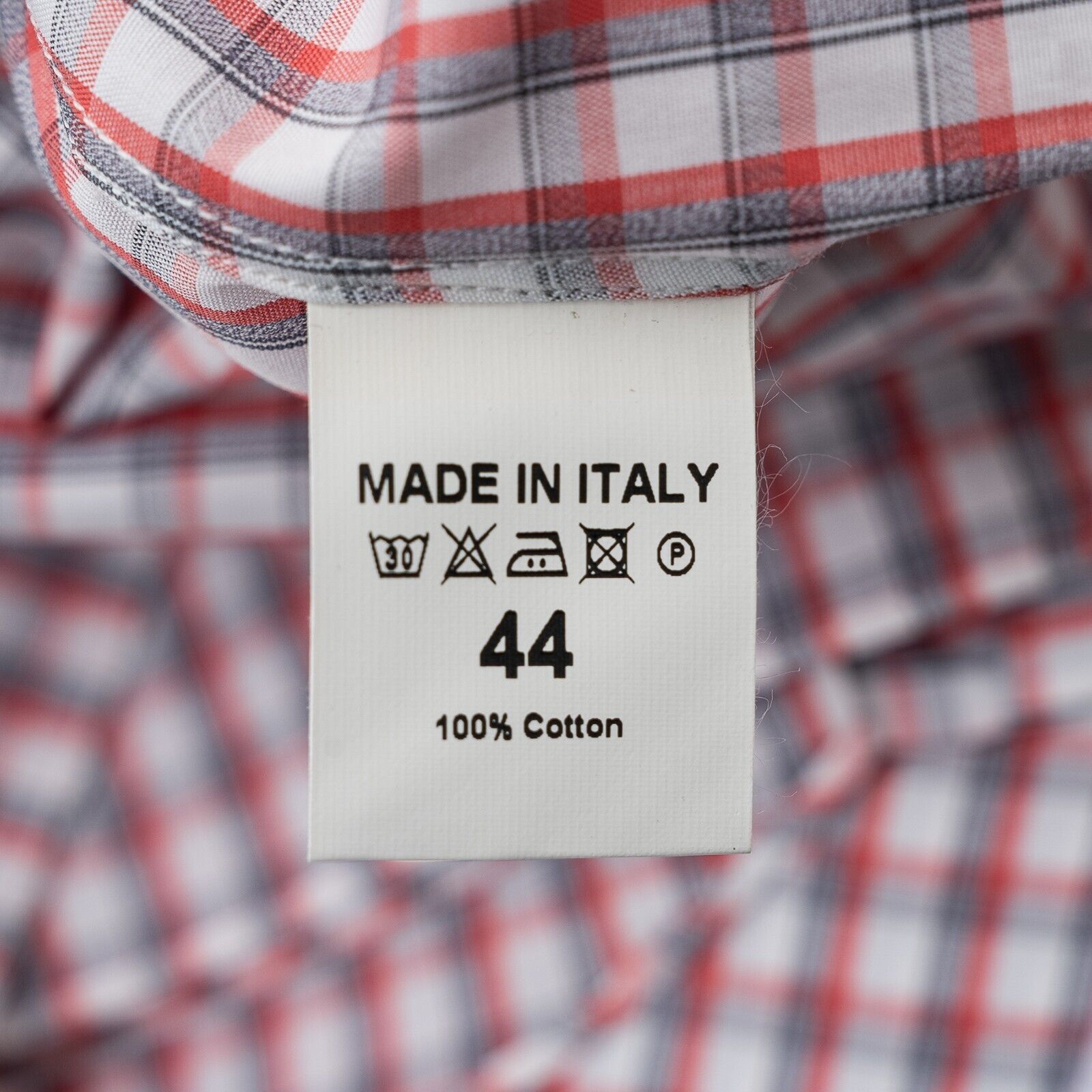 650$ ISAIA NAPOLI Red Hand-Sewn Checks Casual Shirt Cotton 17.5 - 44