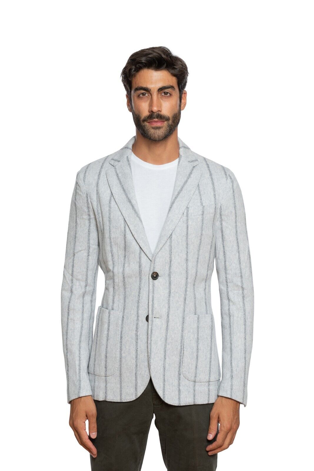 800$ DELLA CIANA CASHMERE Casual Jacket Flannel Merinos / Cashmere 38 US 48 EU