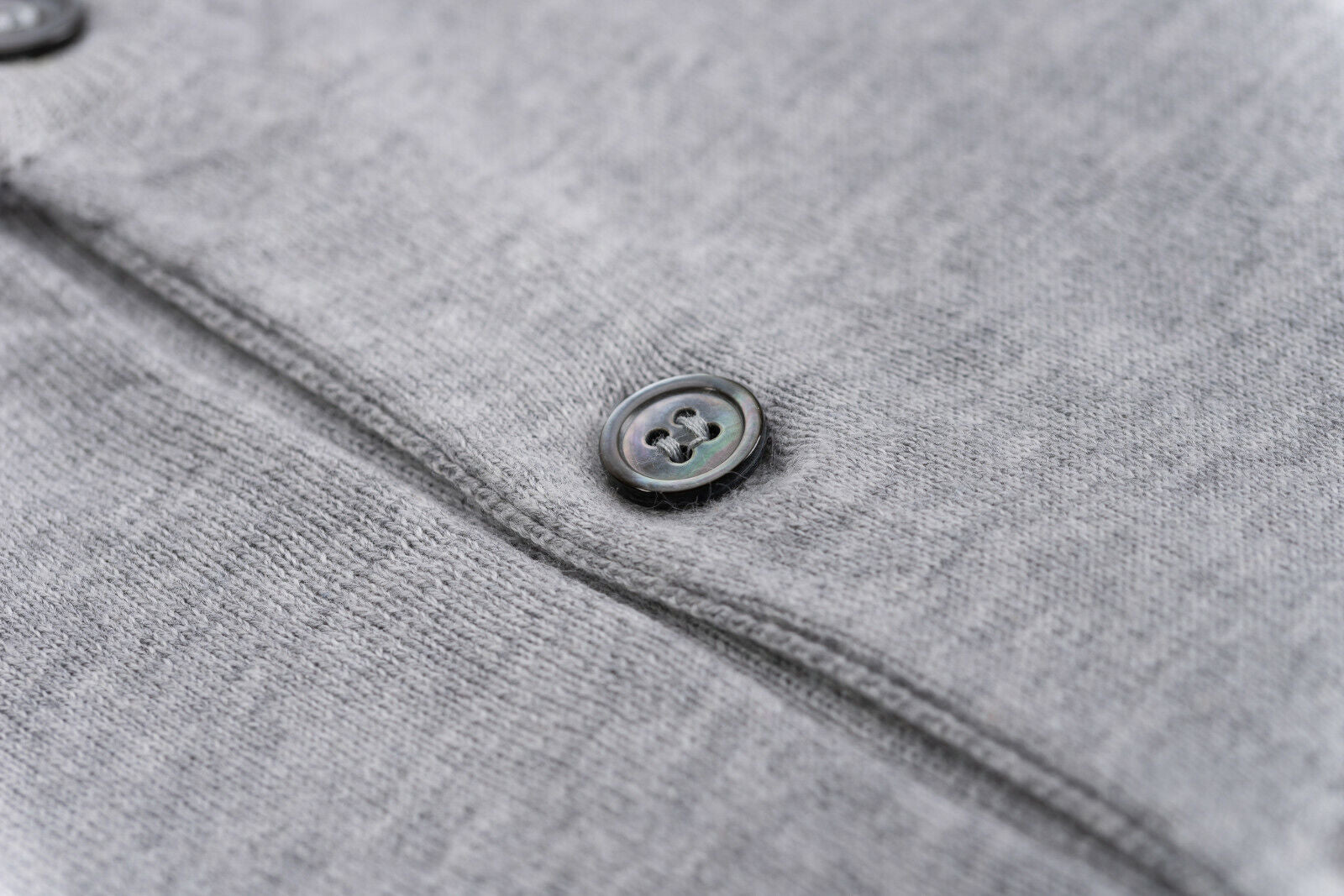 Italian Knitwear FILIPPO DE LAURENTIIS Sweater Cardigan High Neck Cotton Grey