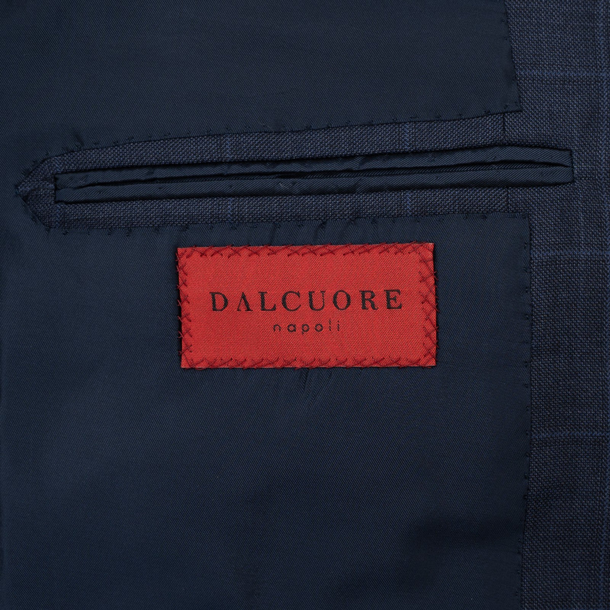 Sartoria DALCUORE NAPOLI Total Hand-Sewn Suit Blue Wool 120's 46 US / 56 EU