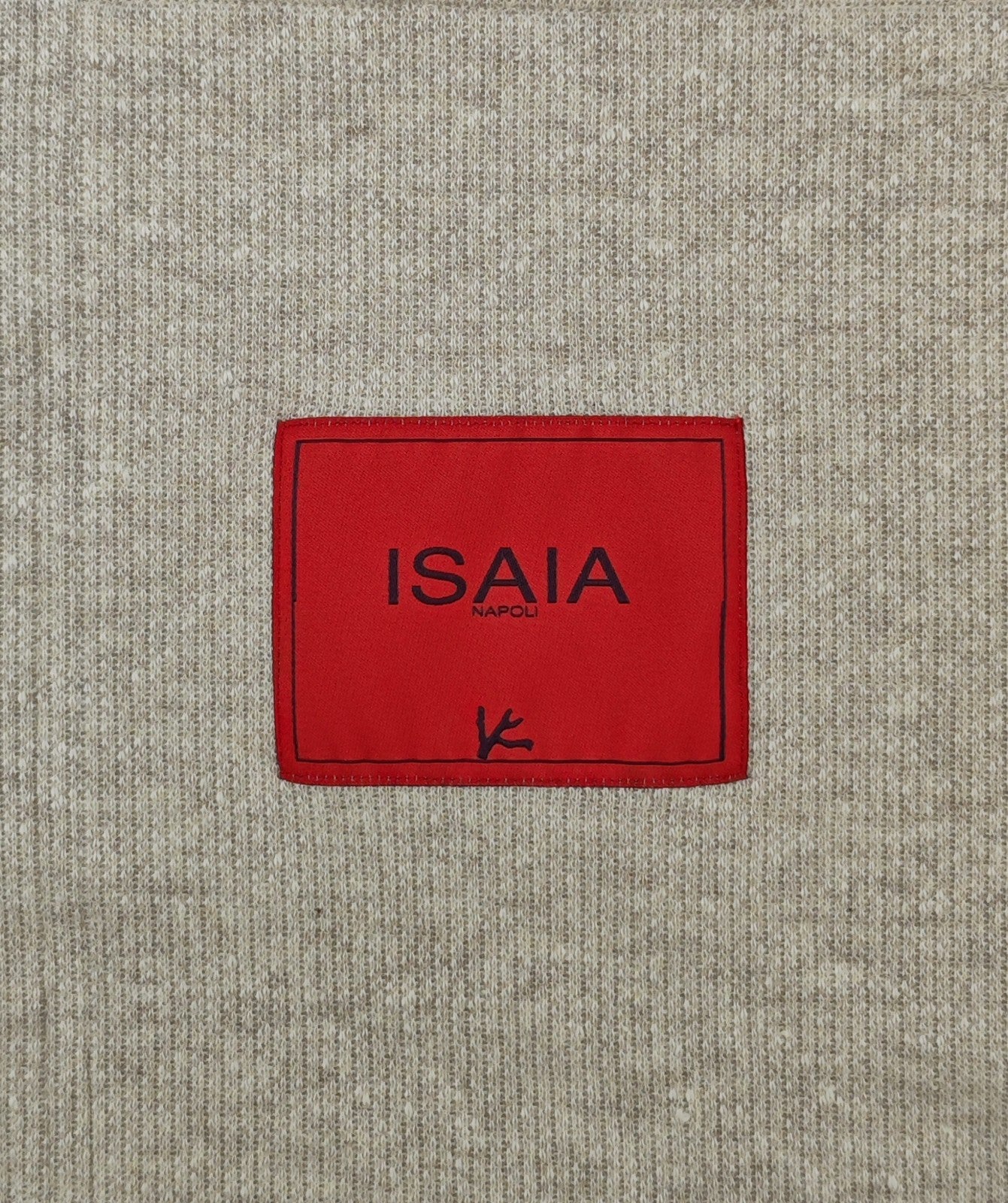 $1450 ISAIA NAPOLI Light Beige Hand-Sewn Overshirt Jacket Linen - Cotton Size L