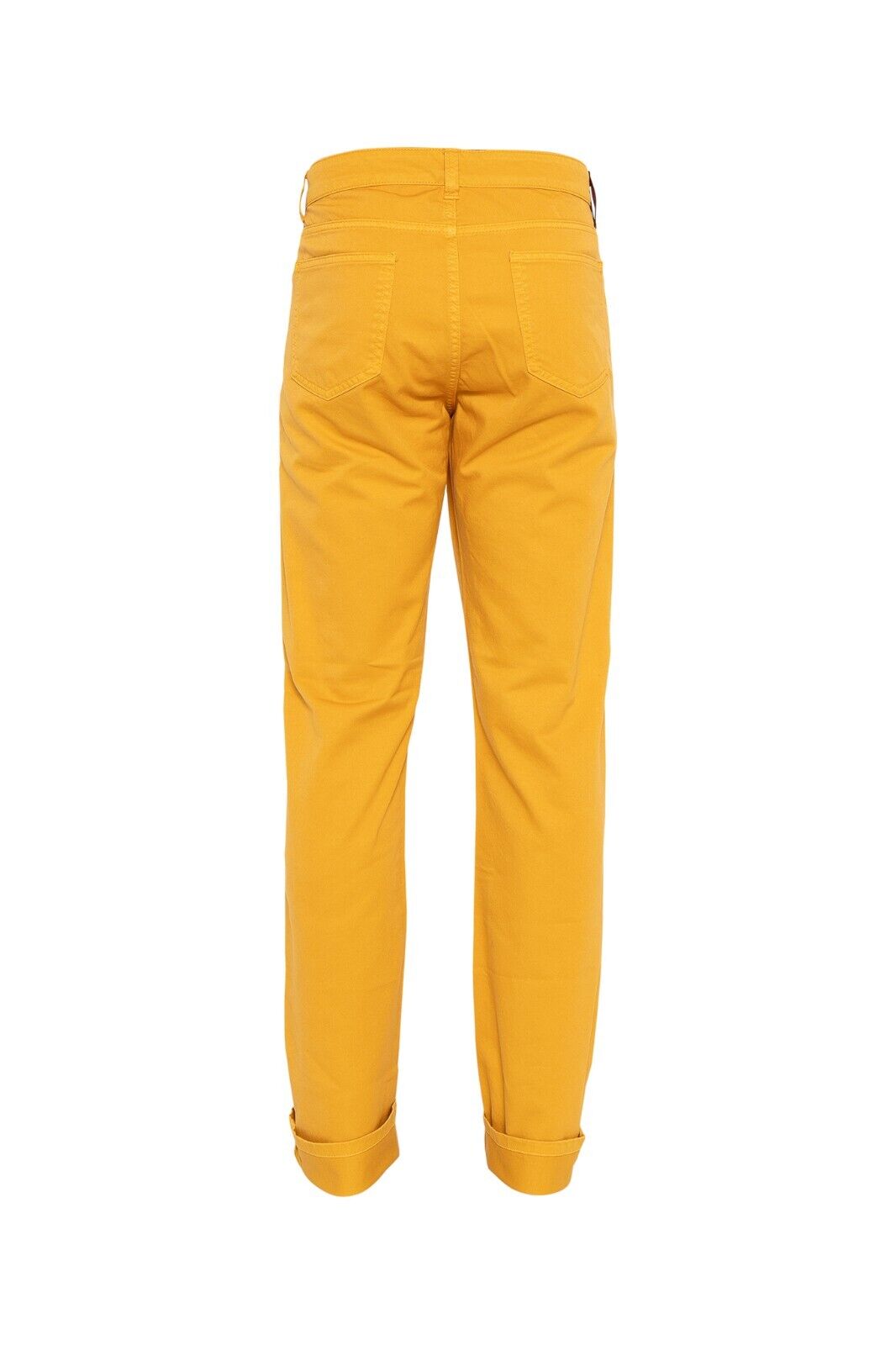 690$ ISAIA NAPOLI Mustard 5 Pockets Slim Straight Jeans Pant Cotton 36 US 52 EU