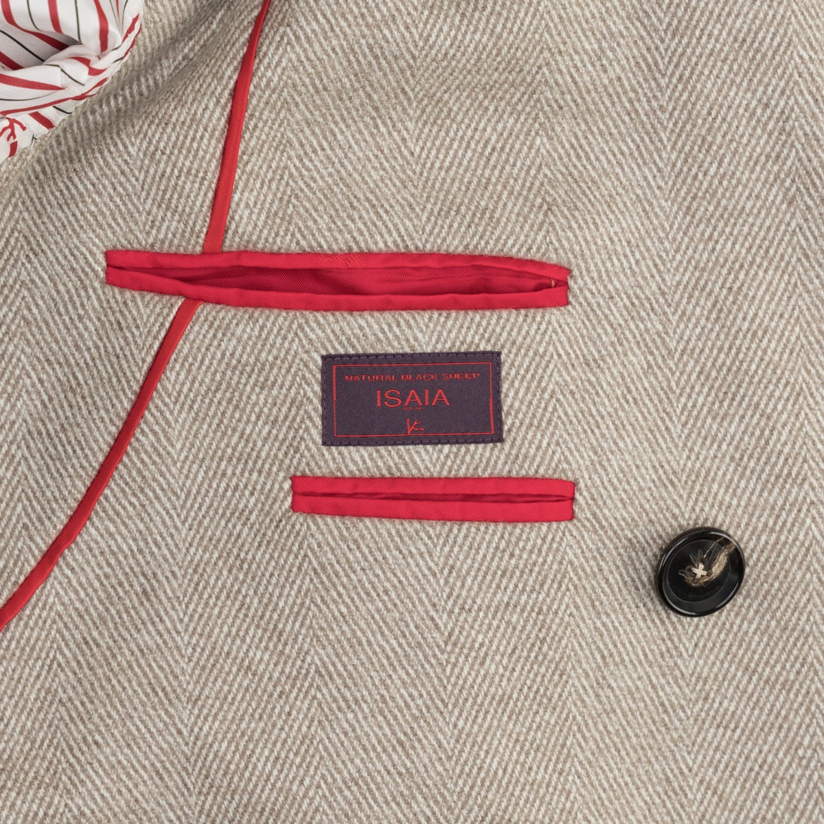 $10,850 ISAIA Belted Overcoat Herringbone Top Cashmere Black Sheep 38 US / 48 IT