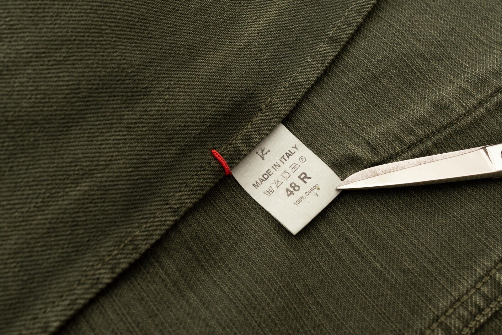 NWD $2500 ISAIA NAPOLI Green Denim Hand-Sewn Jacket Cotton Size 38 US / 48 EU