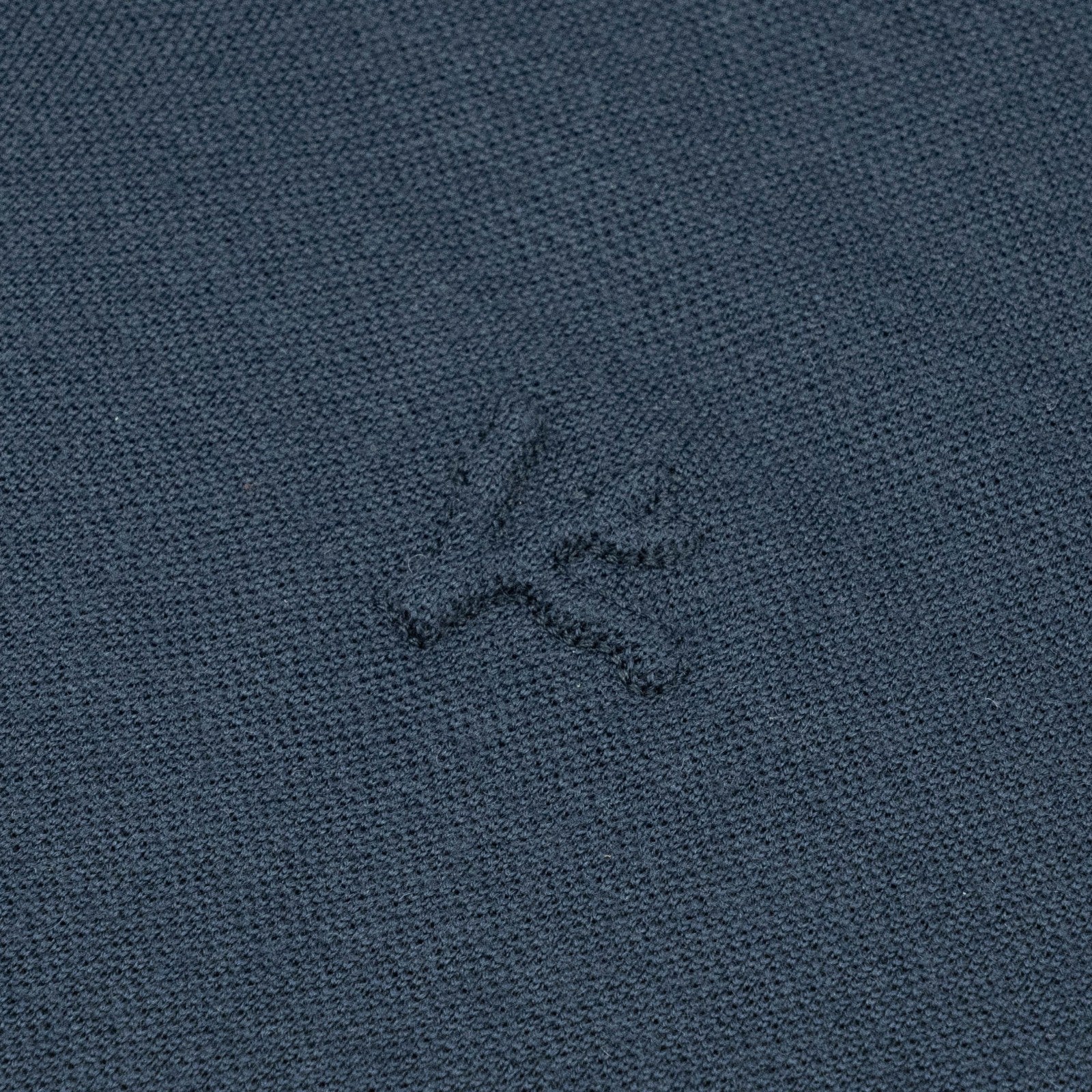 1200$ ISAIA NAPOLI " Logo" Blue Navy Polo Zip Long Sleeve Knit Wool Size M
