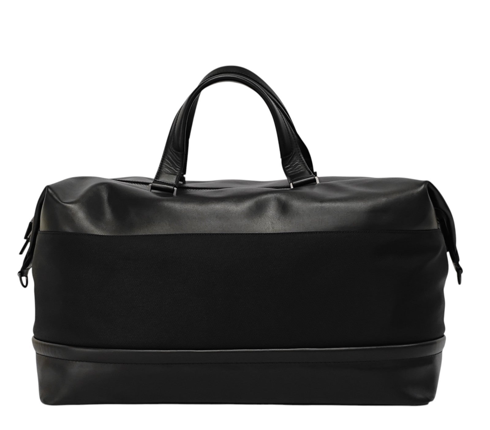 1300$ PINEIDER FIRENZE 1774 Leather & Nylon Shoulder Travel Duffle Bag Black