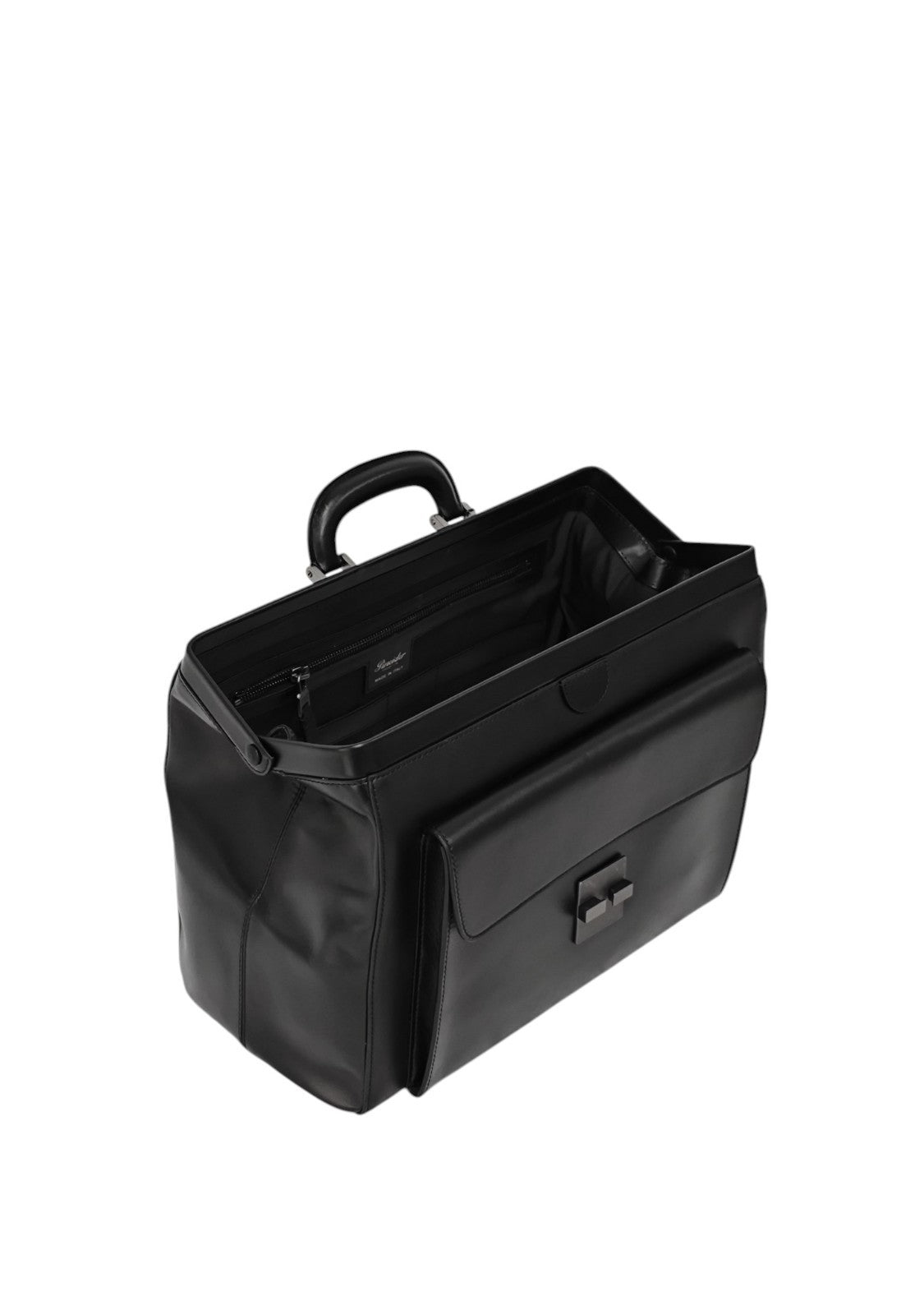 1450$ PINEIDER FIRENZE 1774 Grained Calf Work Doctor Bag Laptop Black
