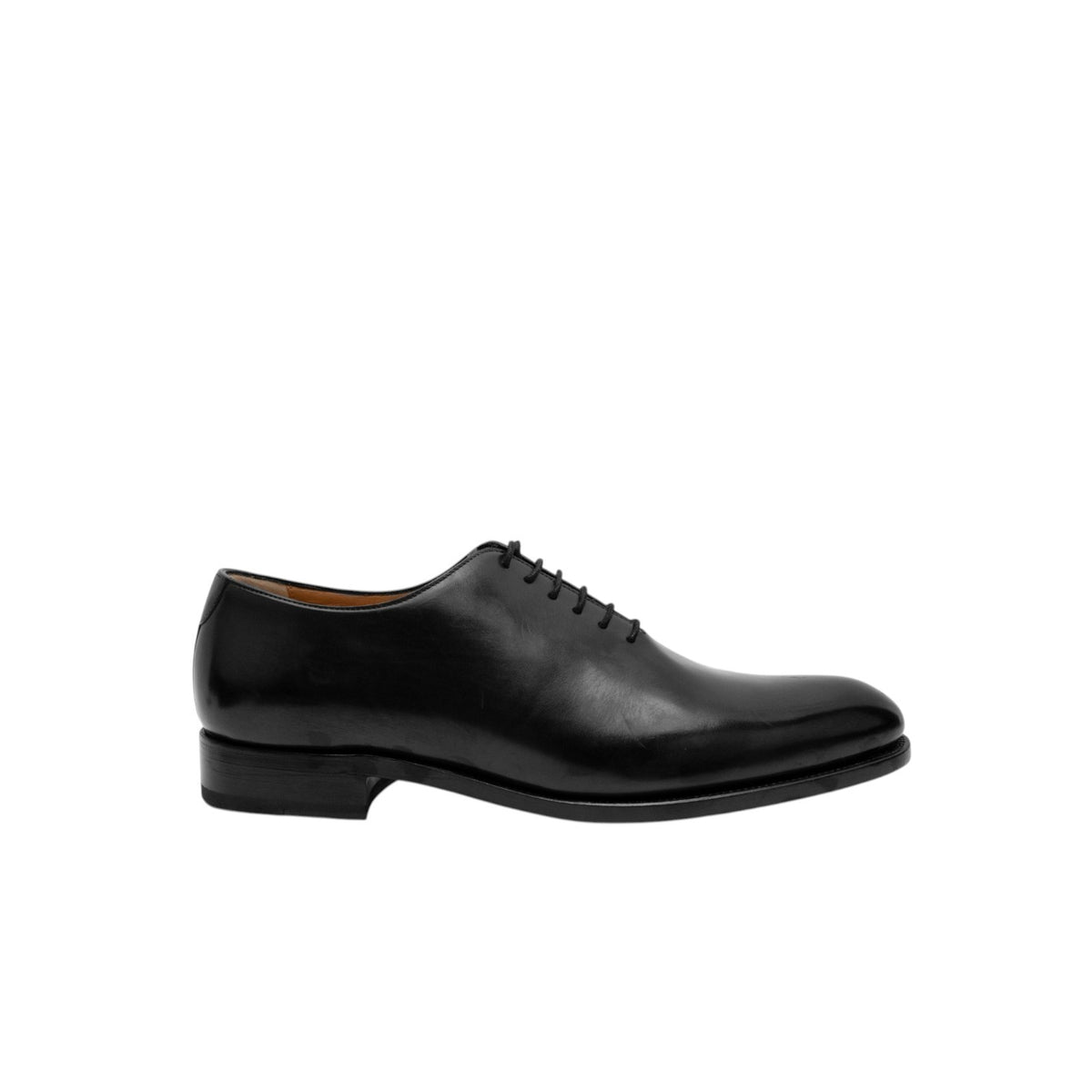$1350 ISAIA NAPOLI Oxford Shoes Handcrafted Goodyear Wholecut Black