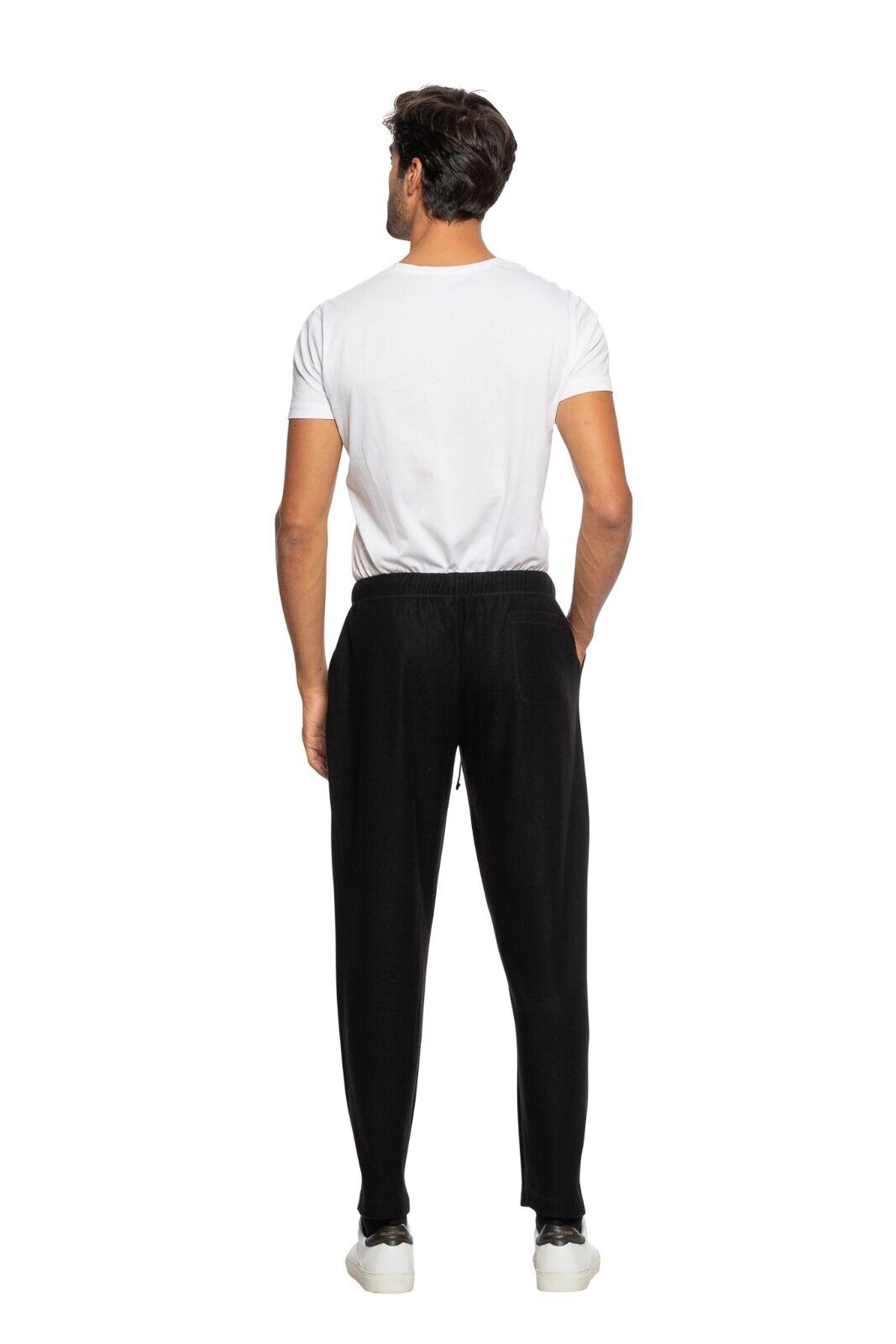 1200$ FEDELI CASHMERE Pant Joggers Sweatpants Black 100% Soft Cashmere Size XL