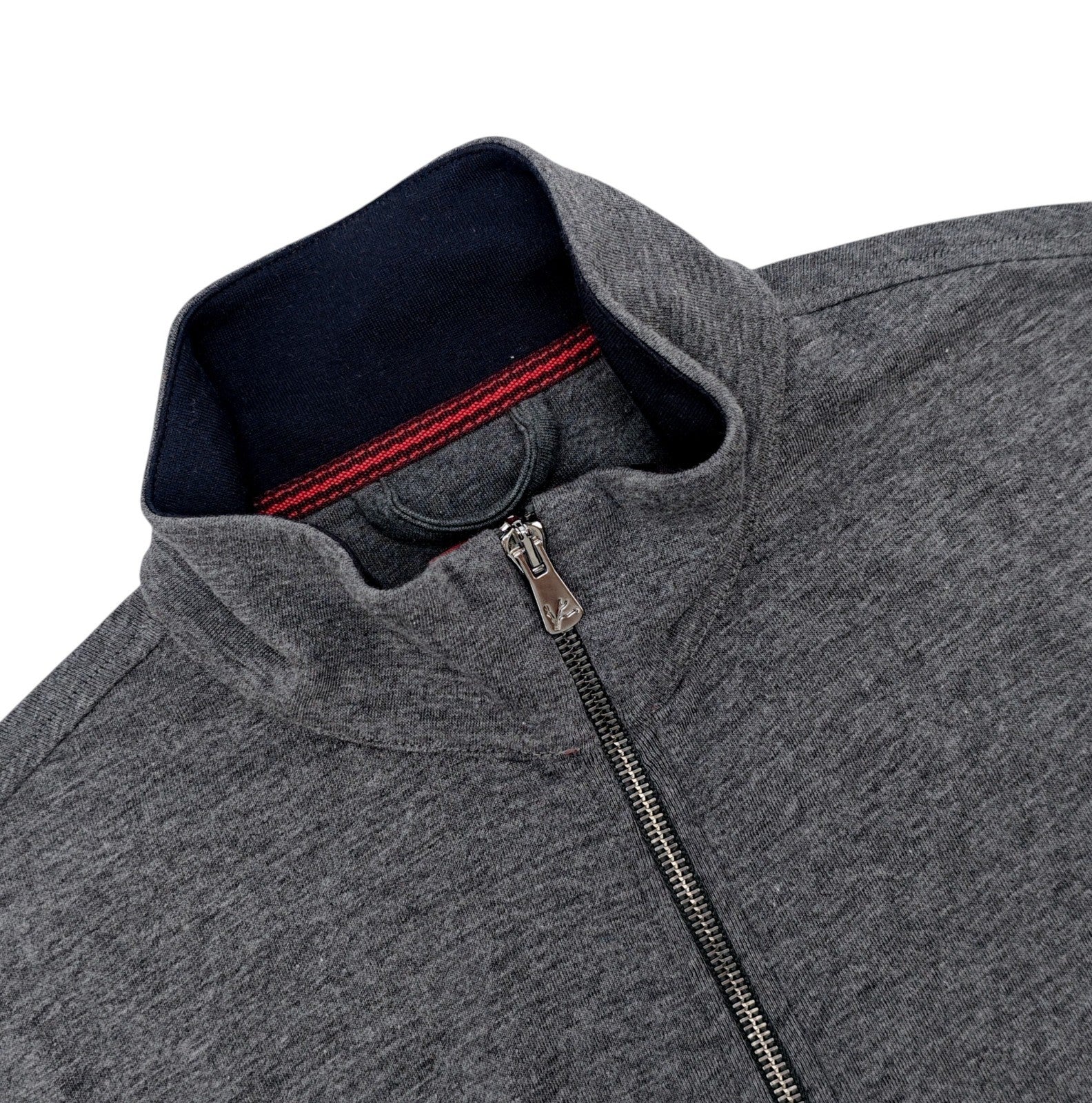 $3490 ISAIA NAPOLI Gray Zip Tracksuit Jogging Jersey Silk- Cashmere Size M