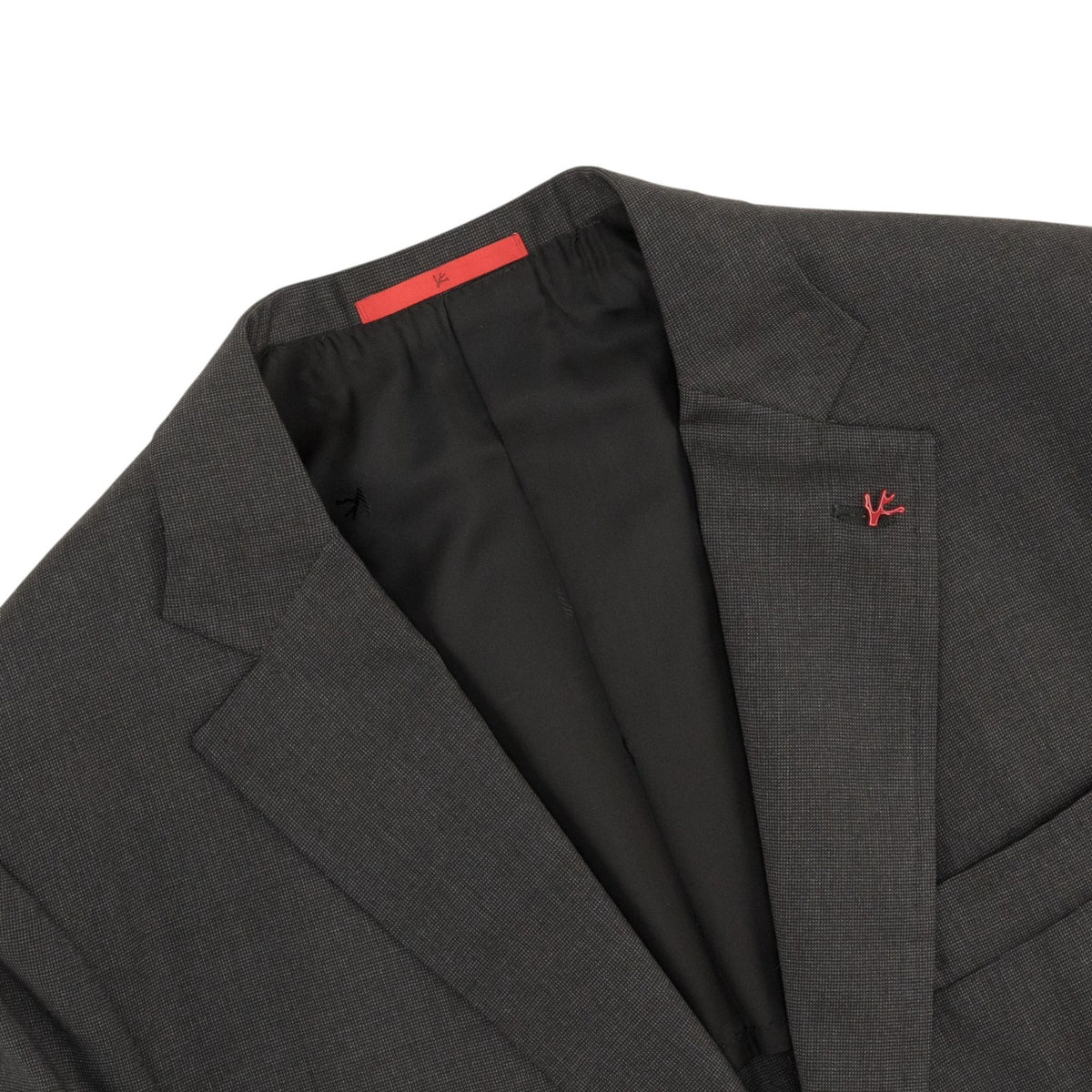 $6850 ISAIA NAPOLI "Capri" Dark Gray Suit Hand-Sewn Fine Wool Textured