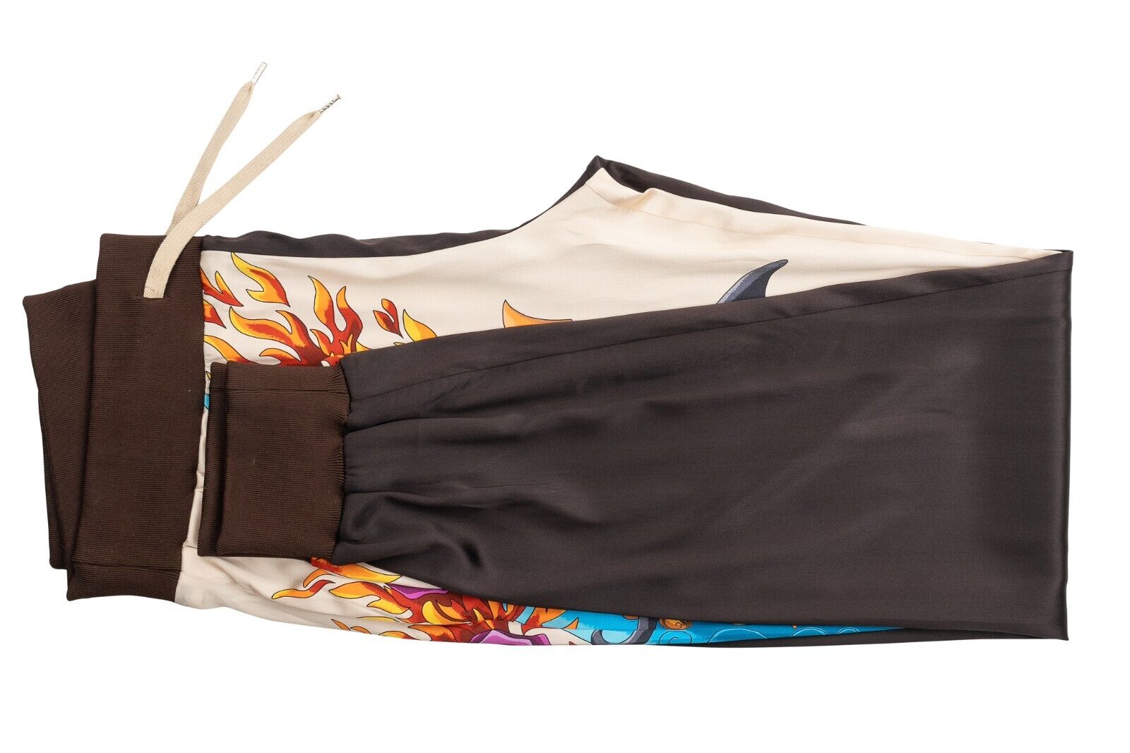 3500$ ITALO FERRETTI Tracksuit Jogging Suit "ACE OF SPADE" 100% Silk Size L
