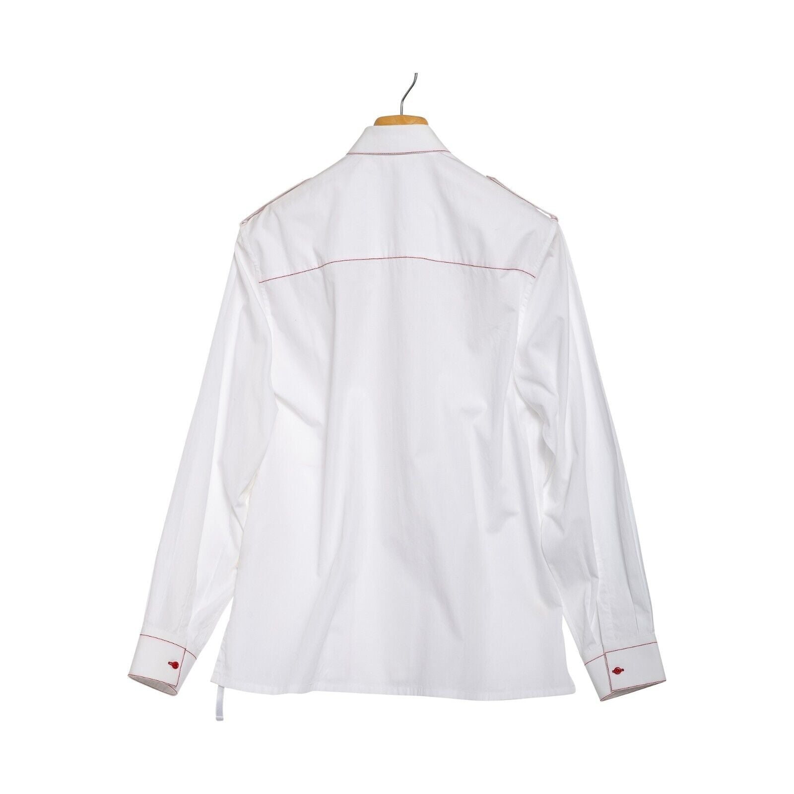 850$ LUXURY GERLIN Shirt White "WINDOWS" 100% Cotton 16 - 41  BIJAN
