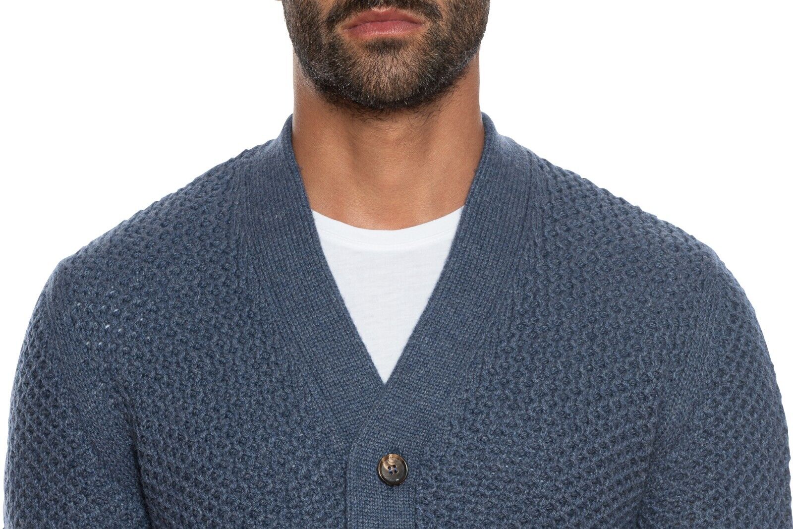 750$ DELLA CIANA CASHMERE Cardigan Thick Waffle Wool Merinos Superior / Cashmere