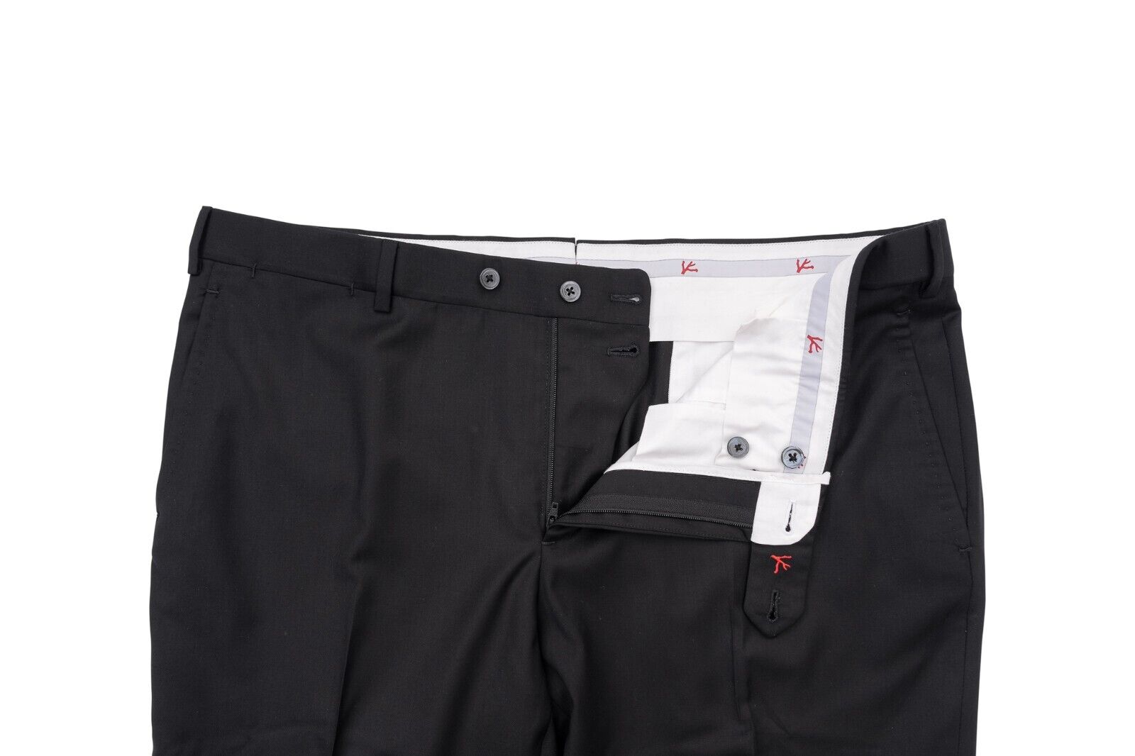 $6500 ISAIA NAPOLI Blak Hand-Sewn Suit Wool 160's 15,5 Microns 42 US / 52 EU 7R