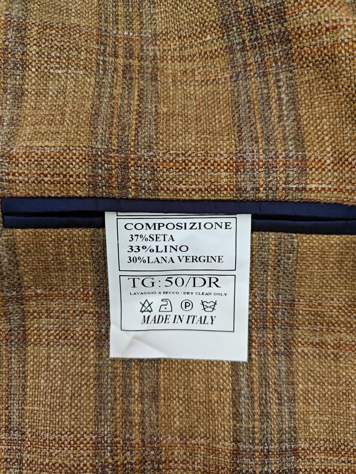 $1950 RUBINACCI NAPOLI Beige Jacket Sport Coat Silk Linen Wool 40 US 50 EU