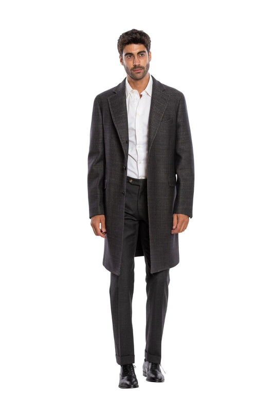 $1950 BOGLIOLI MILANO Grey Long Coat K.Jacket TWEED Wool