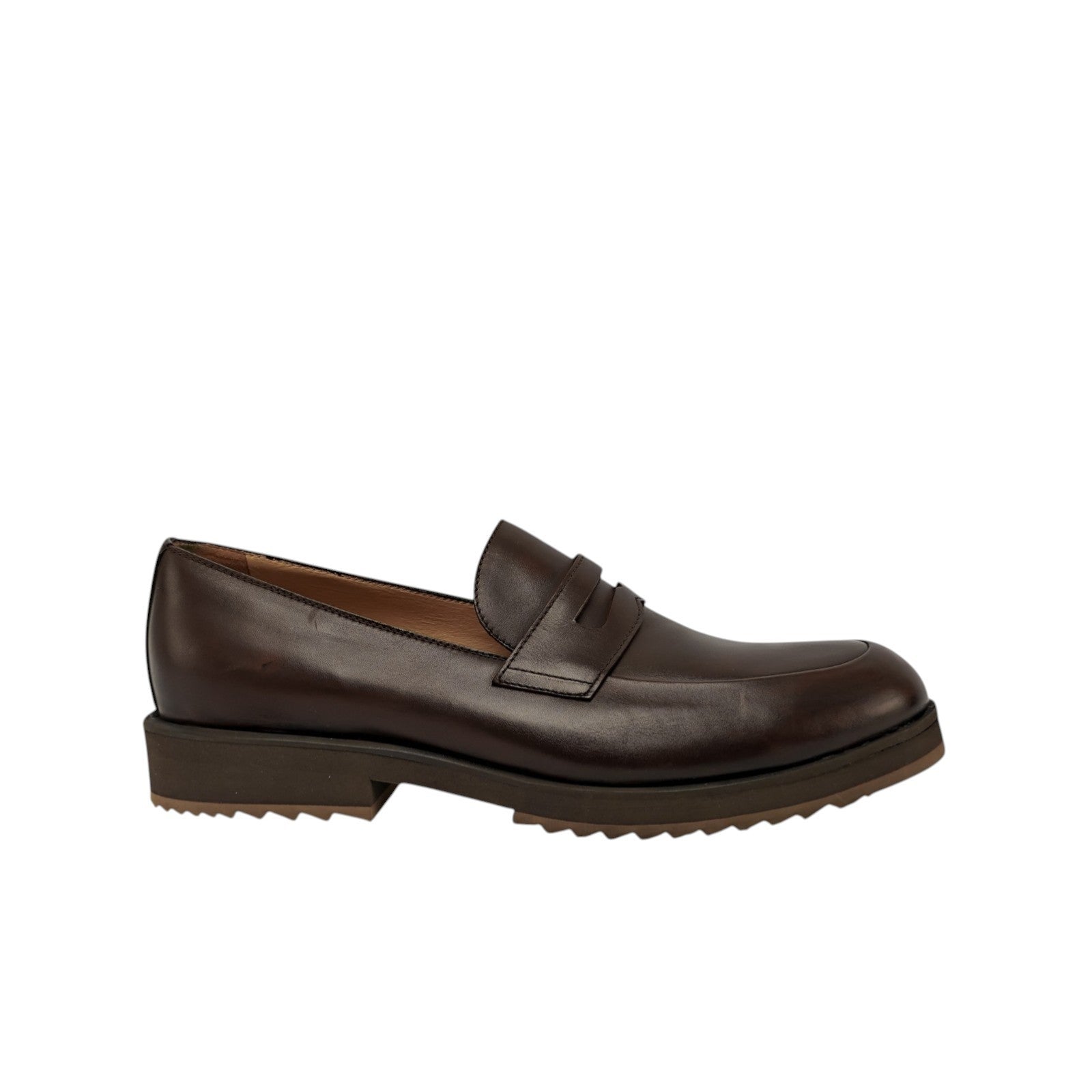 1250$ TESTONI "Pisa" Brown Loafer Shoes Calf Espresso 8 UK / 9 US / 42 IT