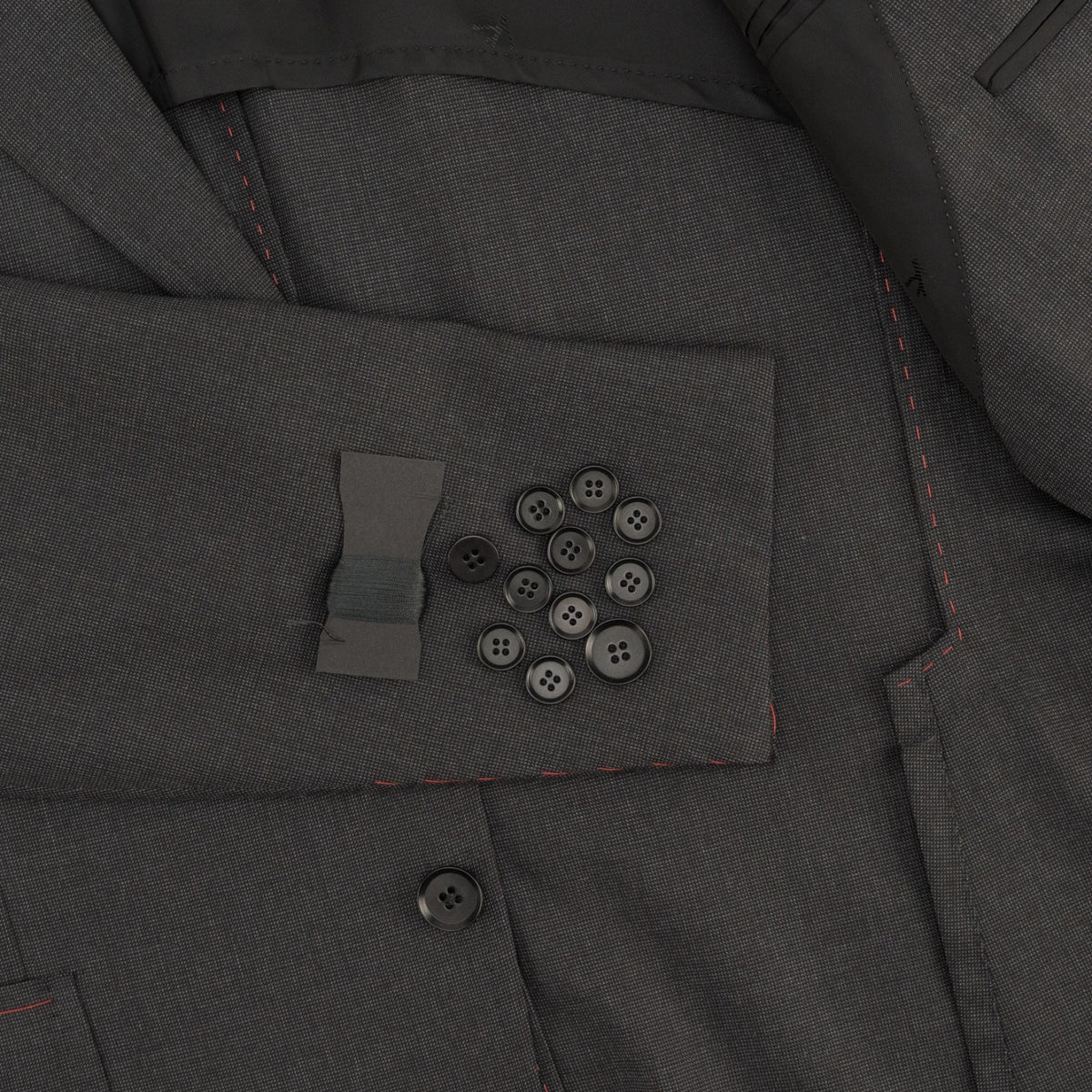 $6850 ISAIA NAPOLI "Capri" Dark Gray Suit Hand-Sewn Fine Wool Textured