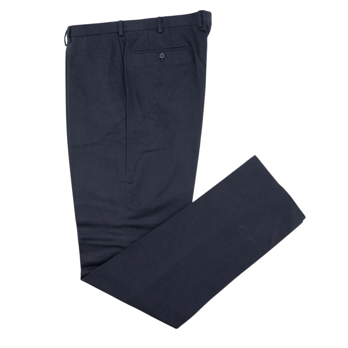 700$ BURBERRY LONDON Blue Navy Chino Cotton Pant Regular Fit 42 US / 58 EU
