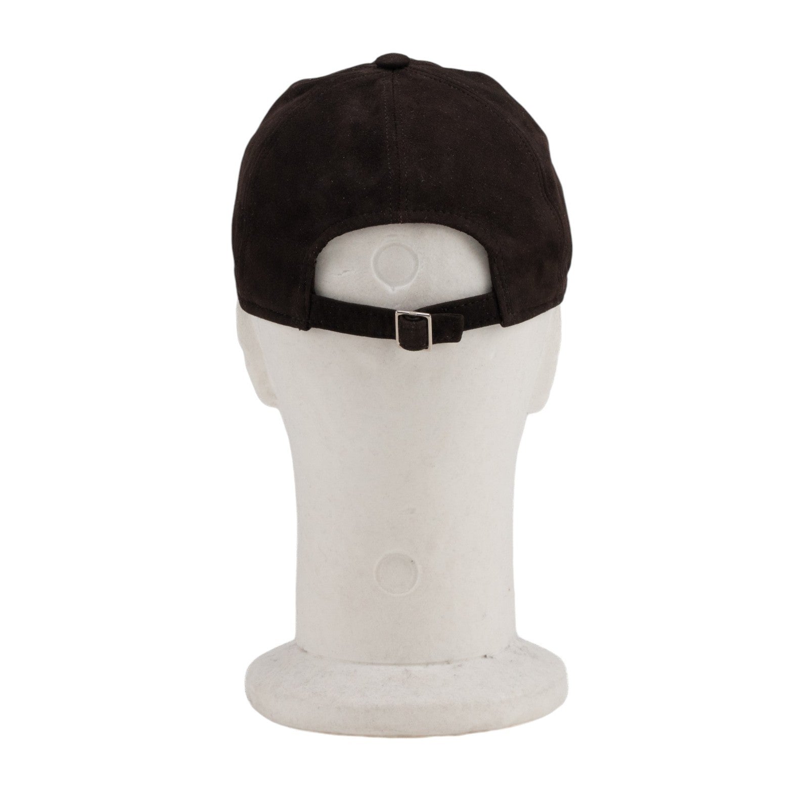 650$ ISAIA NAPOLI Dark Brown 100% Suede Leather 6-Panel Baseball Cap - Size 58