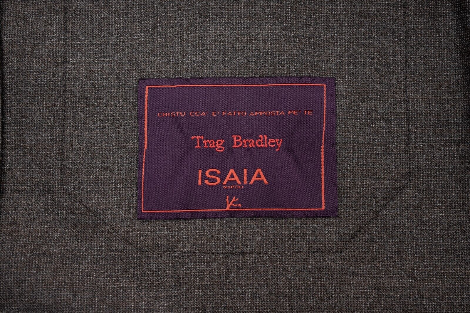 $3500 ISAIA NAPOLI Brown Overshirt Jacket Wool Sz M ( Similar to S Size )