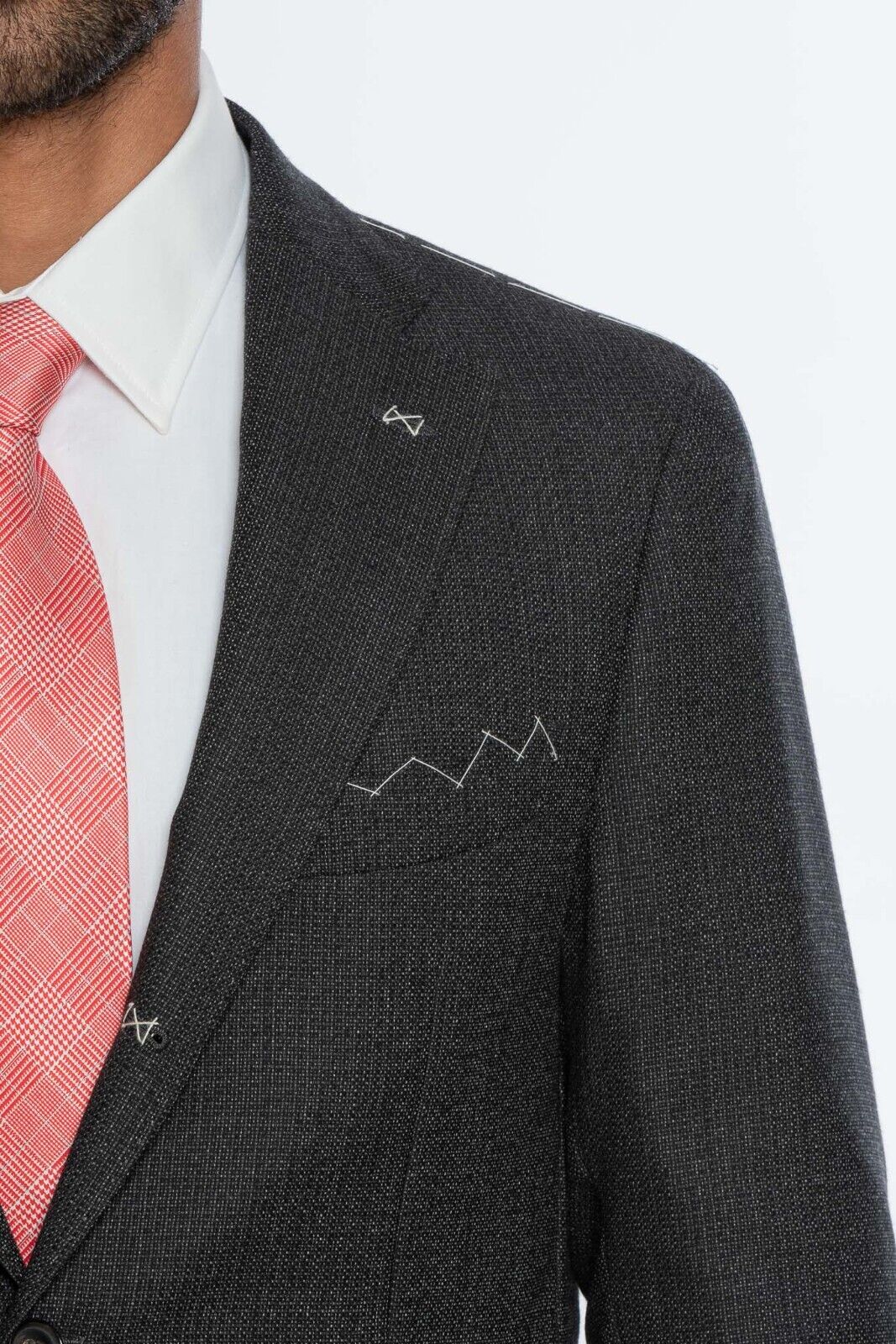 $2950 LUIGI BORRELLI NAPOLI Hand-Sewn Dark Gray Suit Virgin Wool Slim Fit (2)