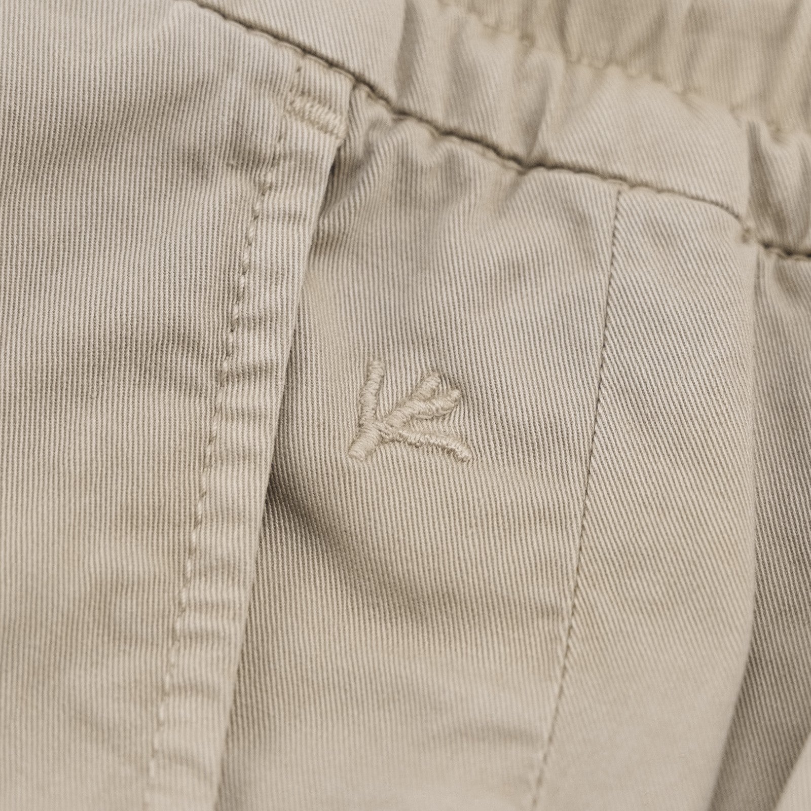 1050$ ISAIA NAPOLI "Comfort Project" Beige Drawstring Pant Cotton Tapered Fit
