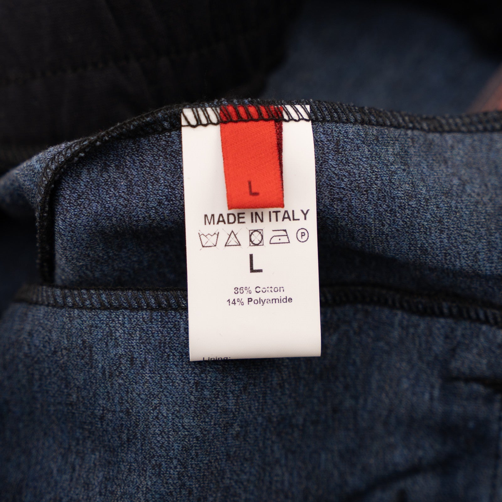 1200$ ISAIA NAPOLI Blue Navy Drawstring Track Pant Jersey Cotton Size L