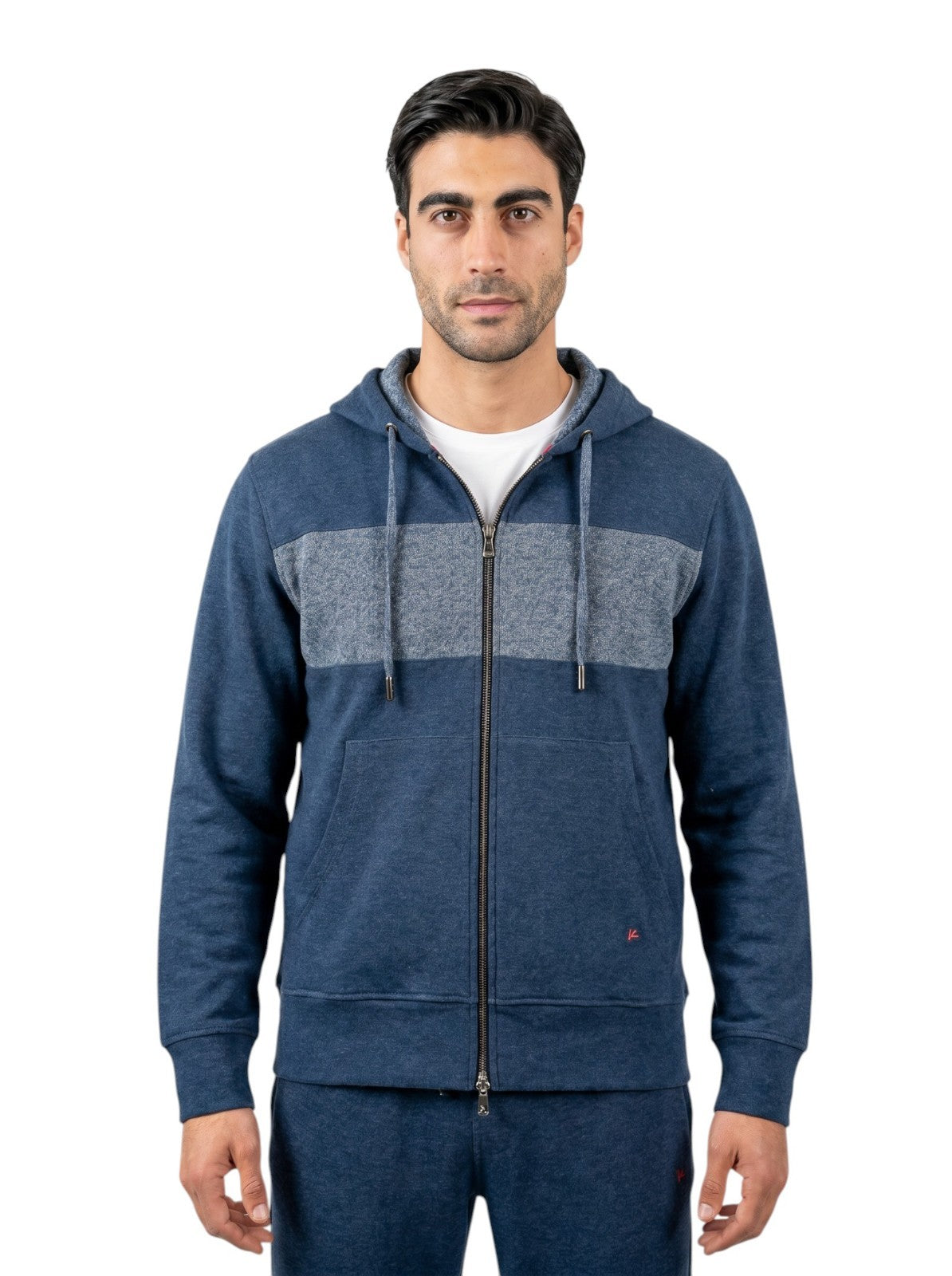 $2200 ISAIA NAPOLI Blue Tracksuit Jogging Jersey Linen / Cotton Size M