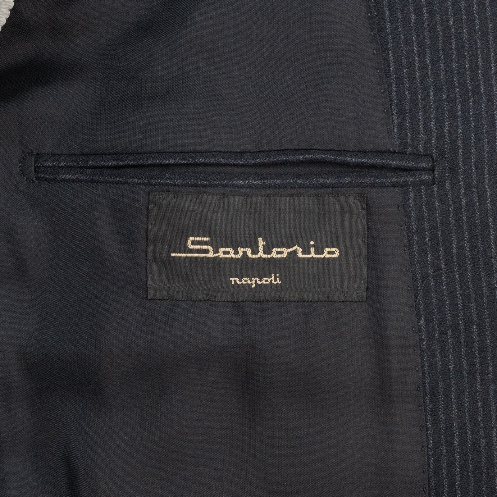 2900$ SARTORIO NAPOLI by KITON Blue Suit Wool 120's Pinstripe 42 US / 52 IT