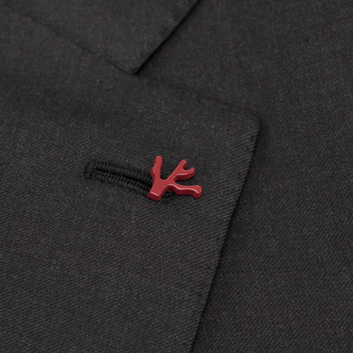 $7120 ISAIA NAPOLI "Gregorio" Dark Gray Suit Hand-Sewn Fine Wool Aquaspider
