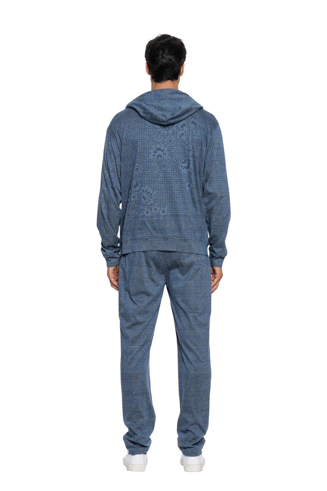2000$ ITALO FERRETTI Tracksuit Jogging Suit Blue 100% Cotton Size L ZILLI
