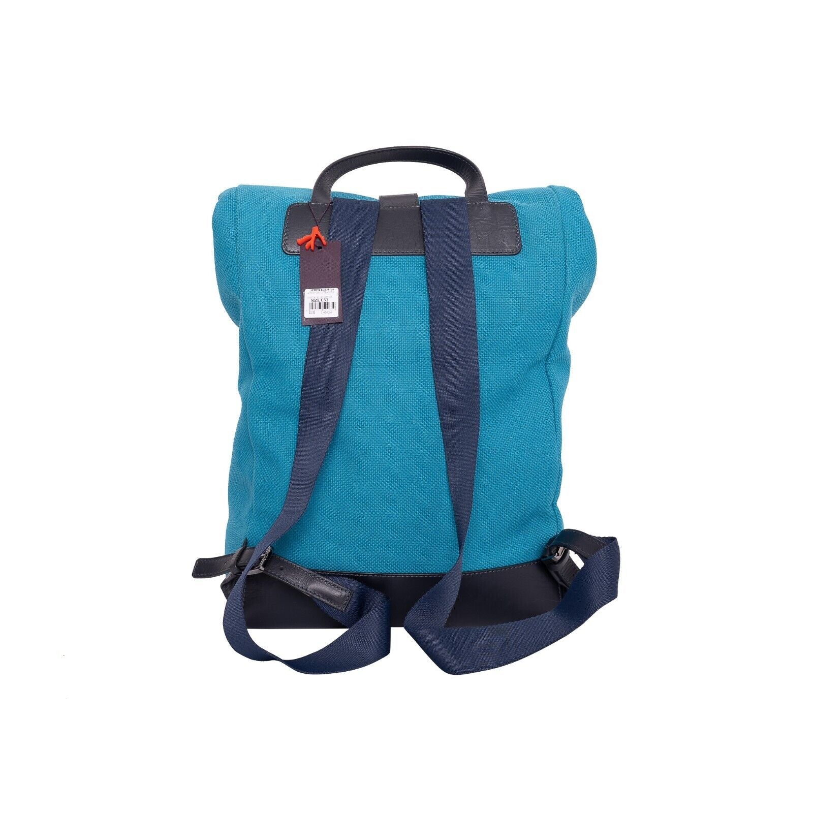 $2300 ISAIA NAPOLI CAPRI Blue Backpack Softback Casual Bag Leather / Fabric